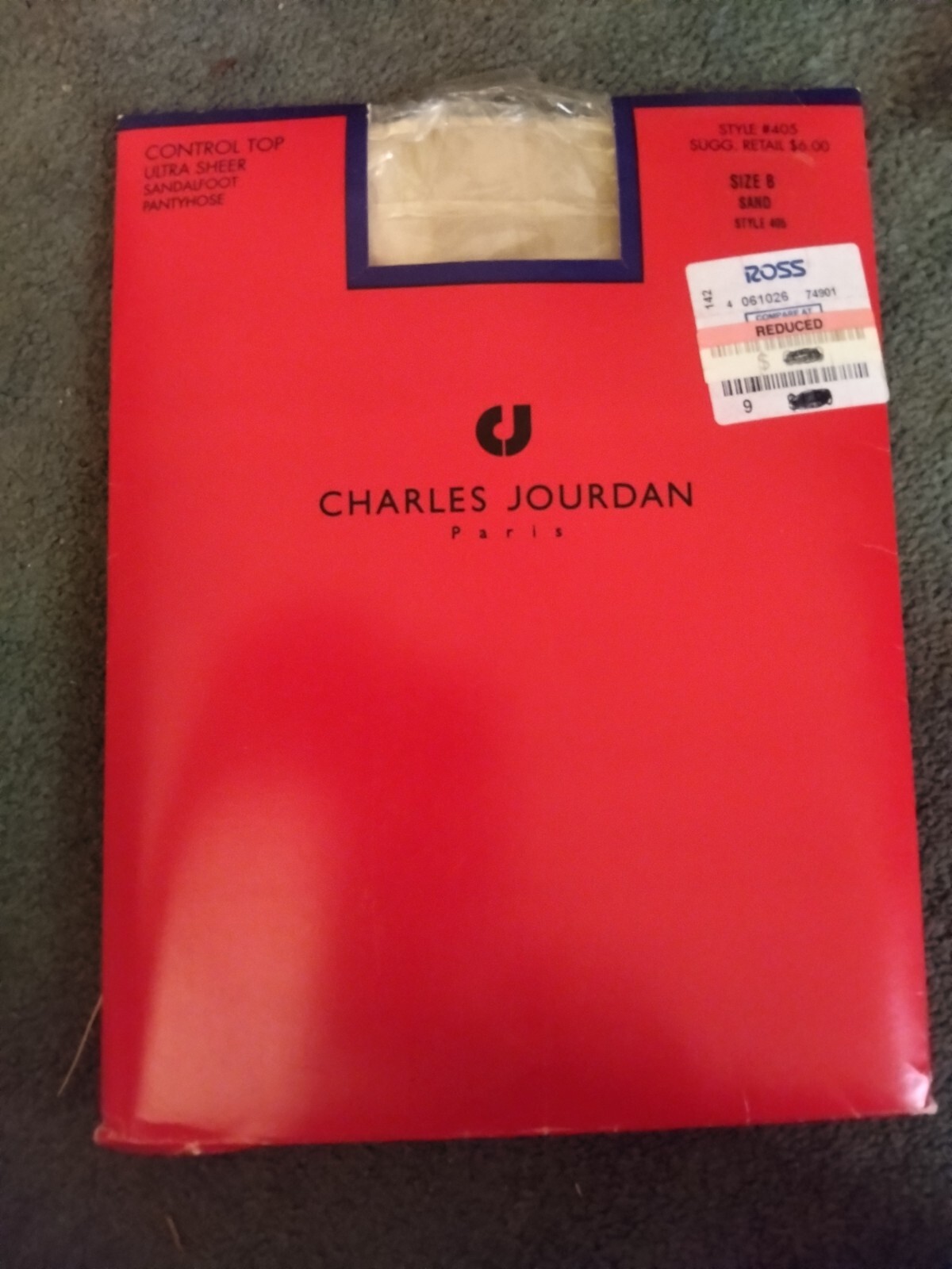 Charles Jordan Vintage Pantyhose Brand New Sand SizeB Control Top Ultra Sheer