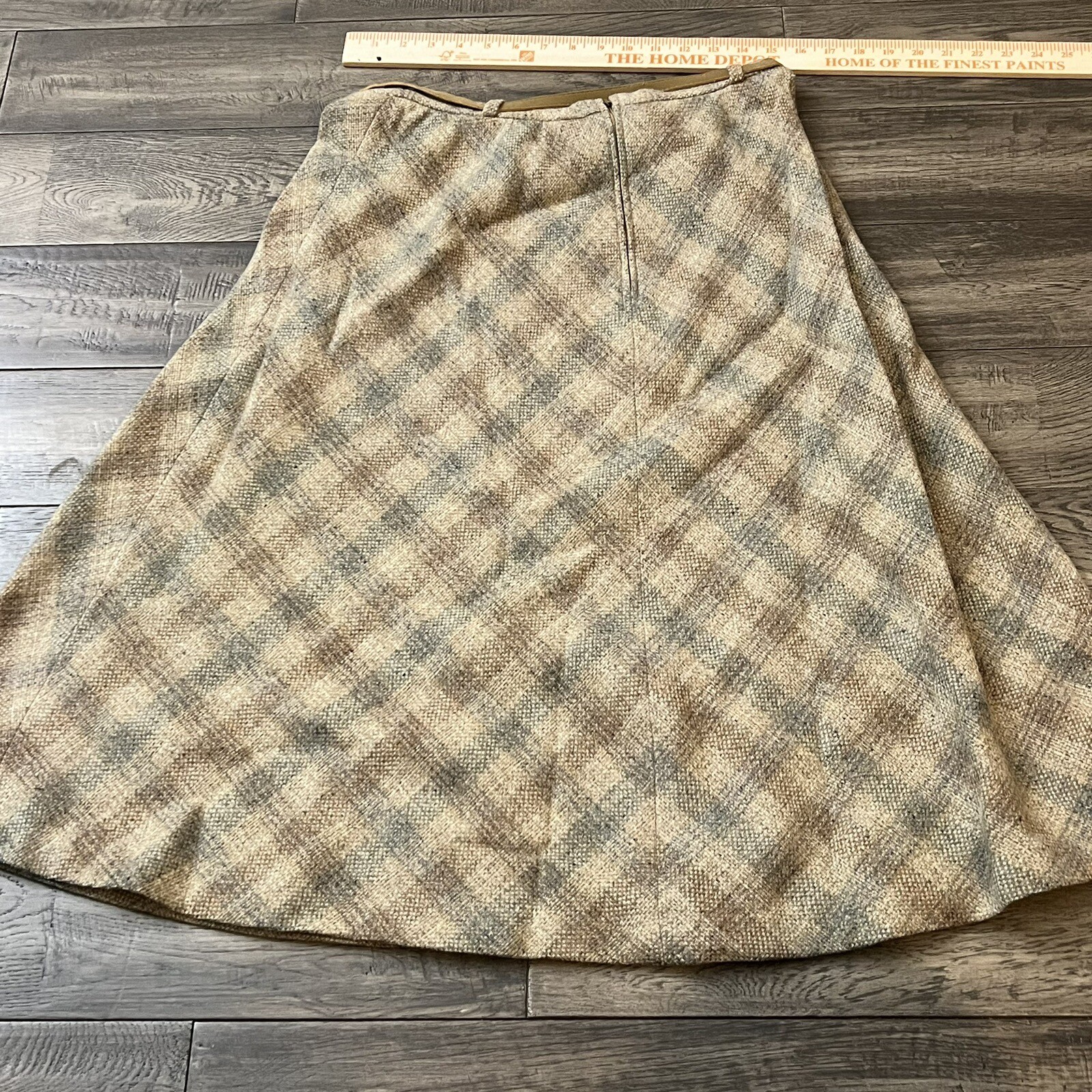 True Vintage Century of Boston Wool Plaid Skirt 28” Waist Belted Preppy USA Made