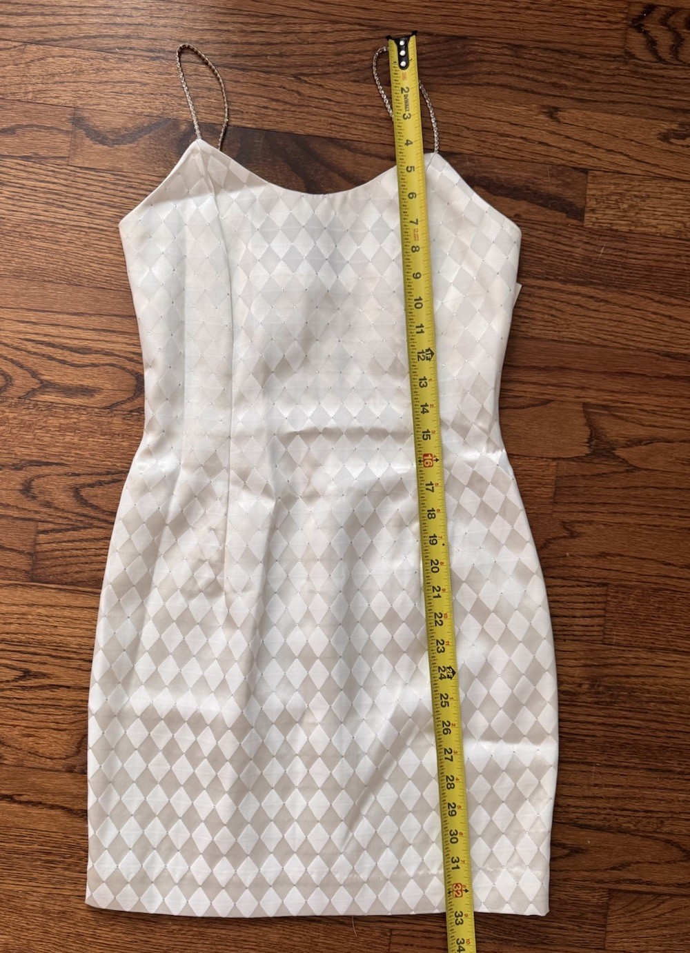 VTG 90s Jessica McClintock Gunne Sax Dress Harlequin Diamond Pattern Sz 7/8 NWT