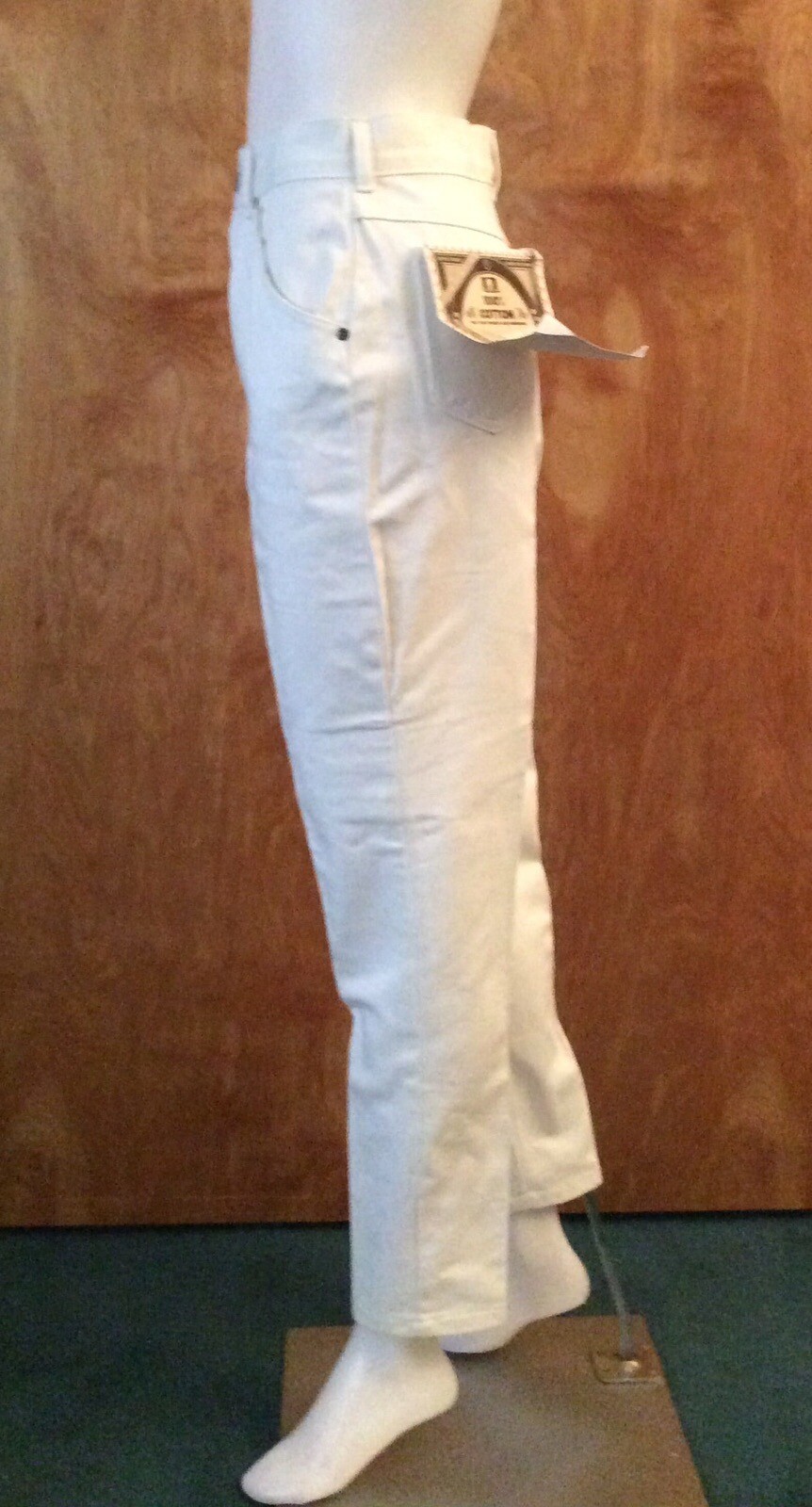 1980s Womens White Jeans Denim Republic New Old Stock Original Tags Attaches