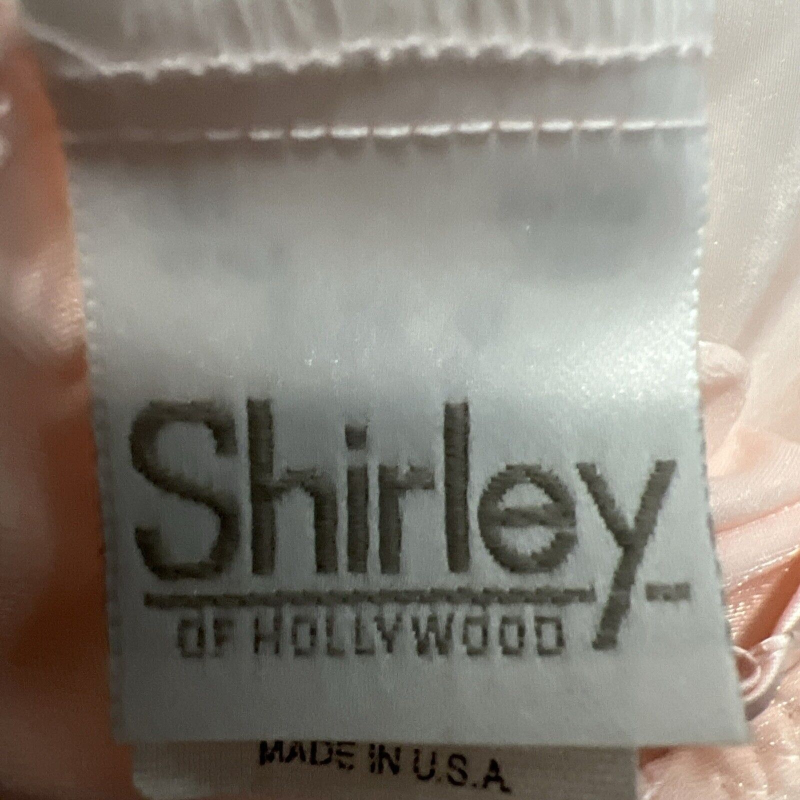 Shirley Of Hollywood Vintage 80s Lingerie Satin Flower Embroider 1 Pc USA Made