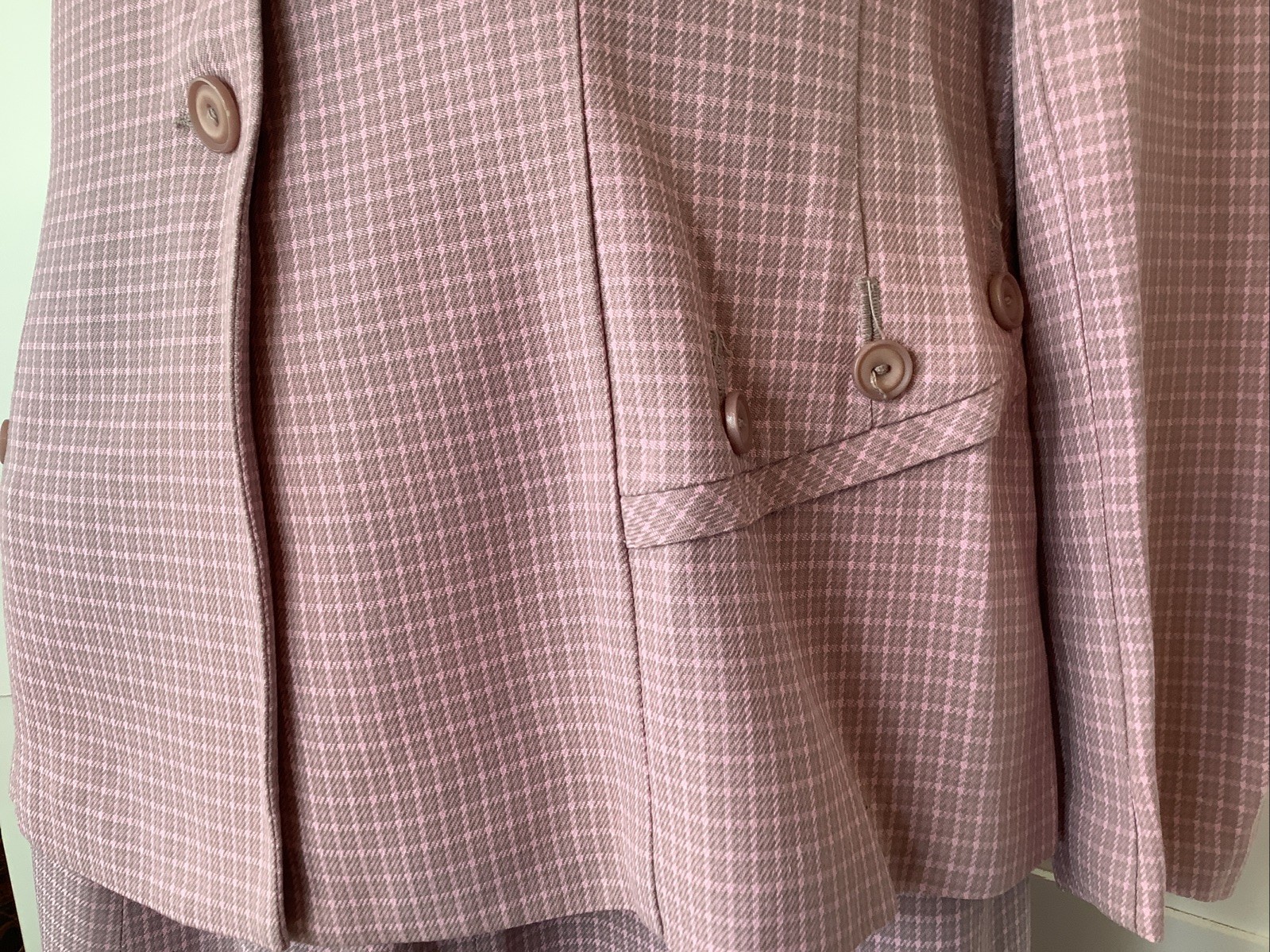 Vintage Skirt And Blazer Fashioned By Lampl Secretary Geek Checkered