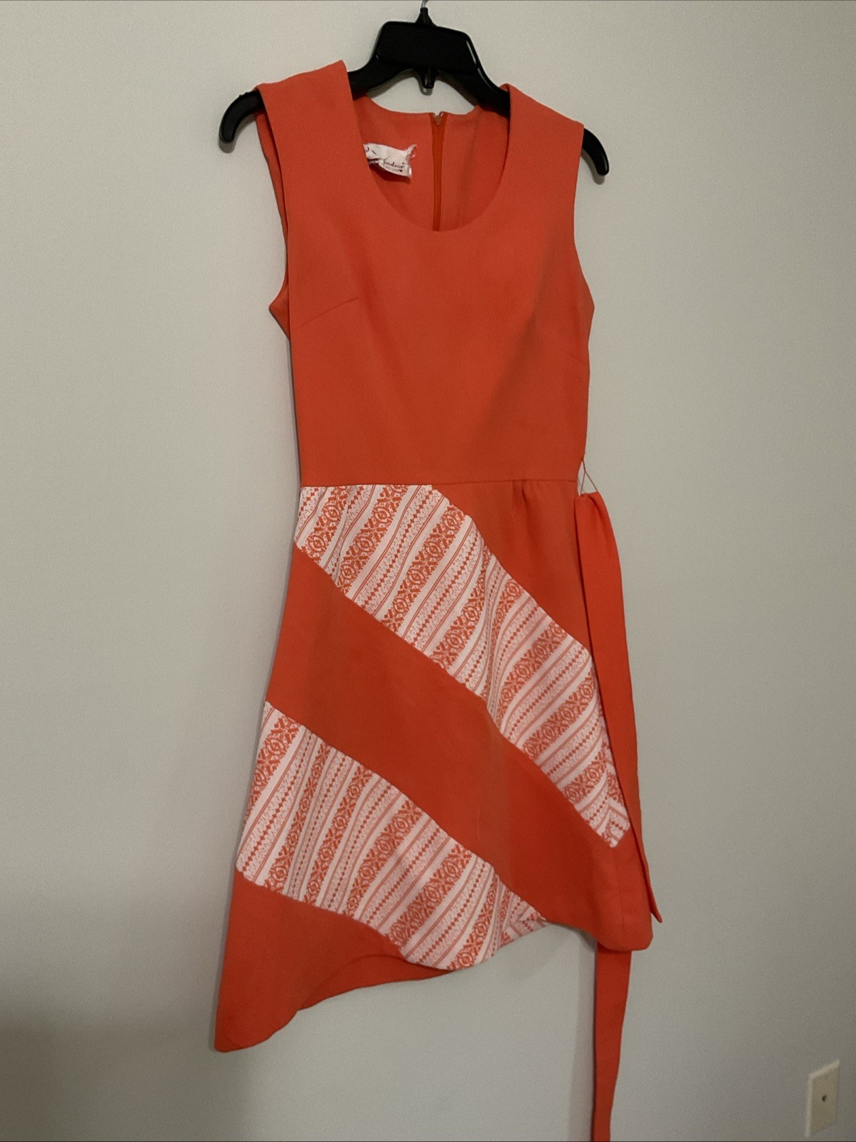 Vintage 1960s 70s Orange Dress Kay Windsor Dress Orange Womens S/M