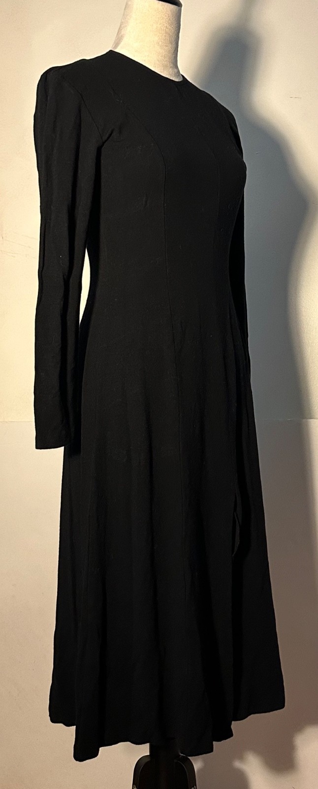 STUNNING Vintage 1960s NORMA KAMALI Dress Black Midi Med/Sm Japan VGUC