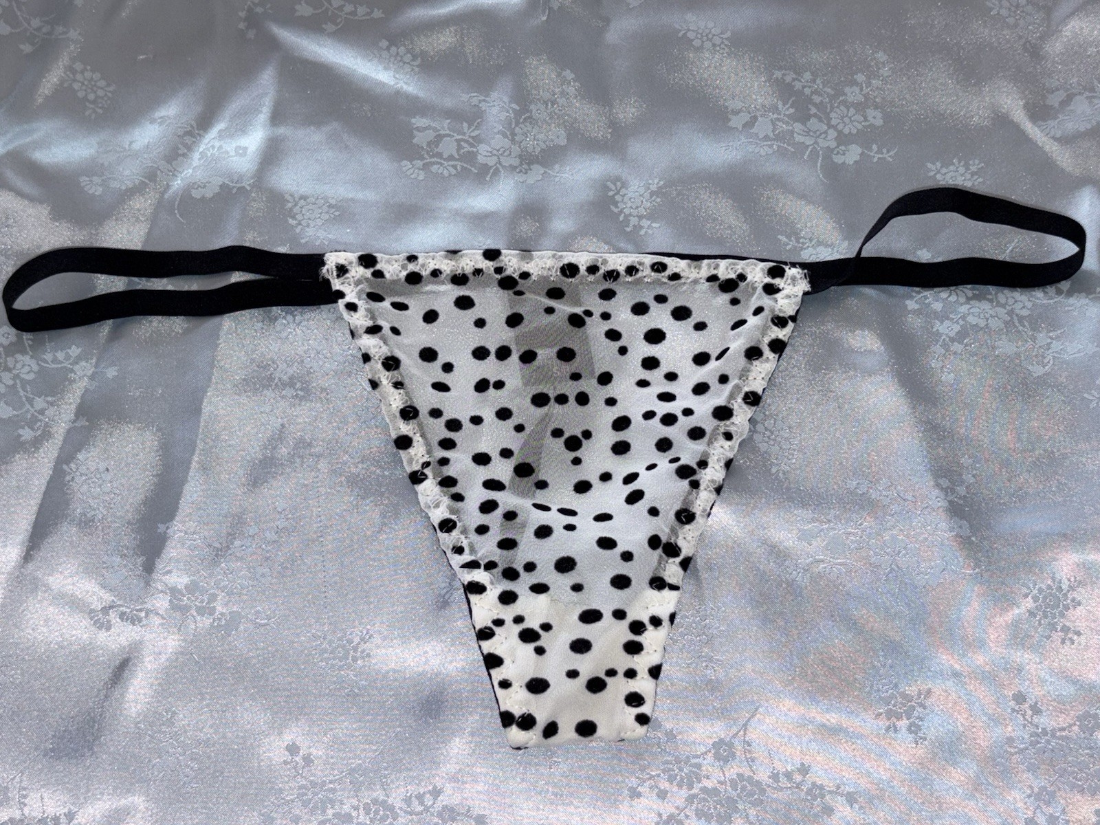 Victoria’s Secret 2013 Polka Dot Sheer S Thong String Bikini Panty J Skimpy