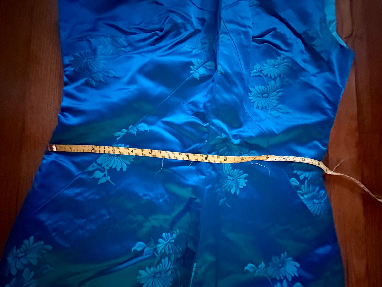 Vintage Chrysanthemum Brocade Gown