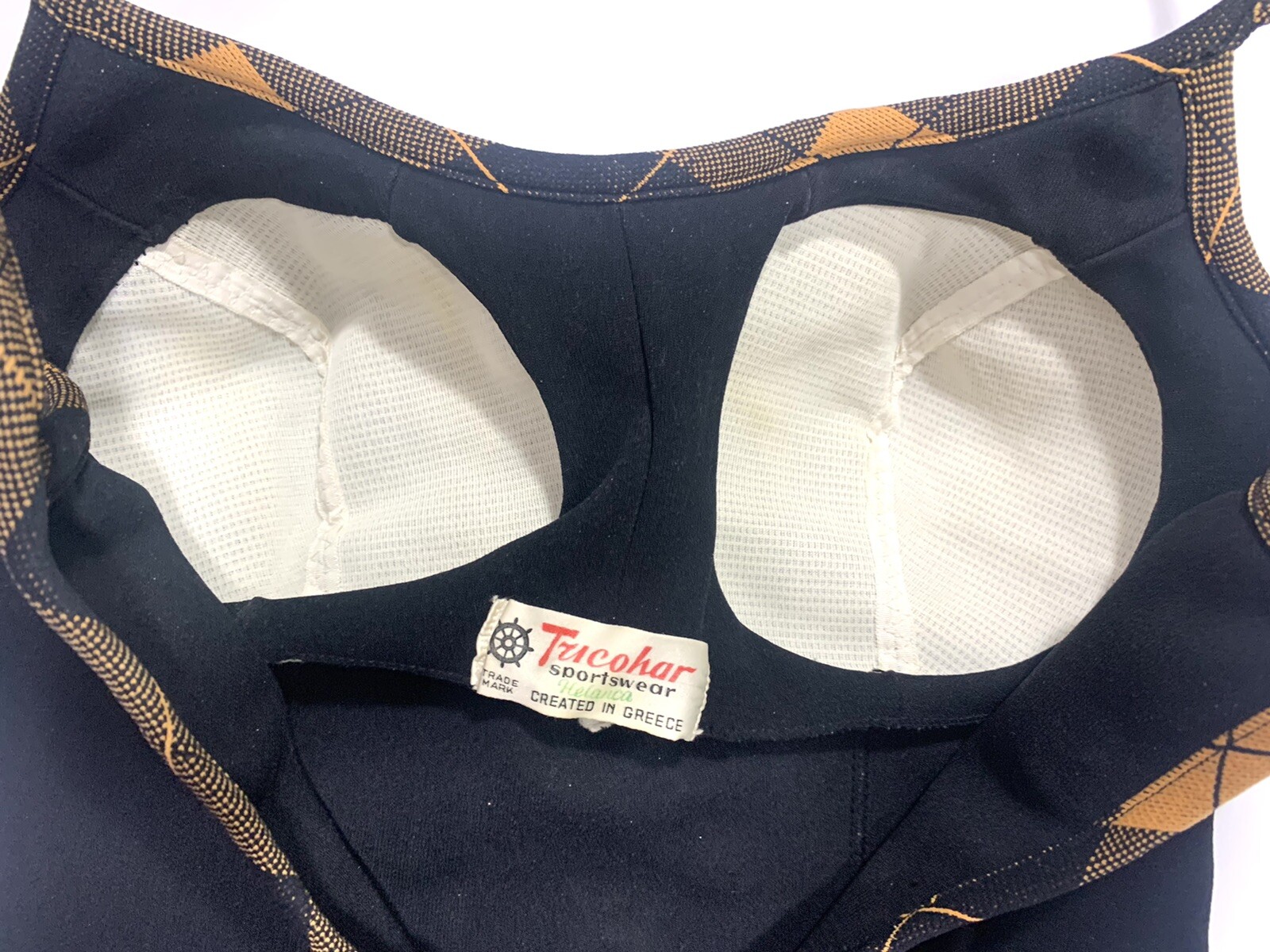 Vtg Helanca 1 Piece Swimsuit Swim Bathing Suit Made In Greece Tucohar Womens