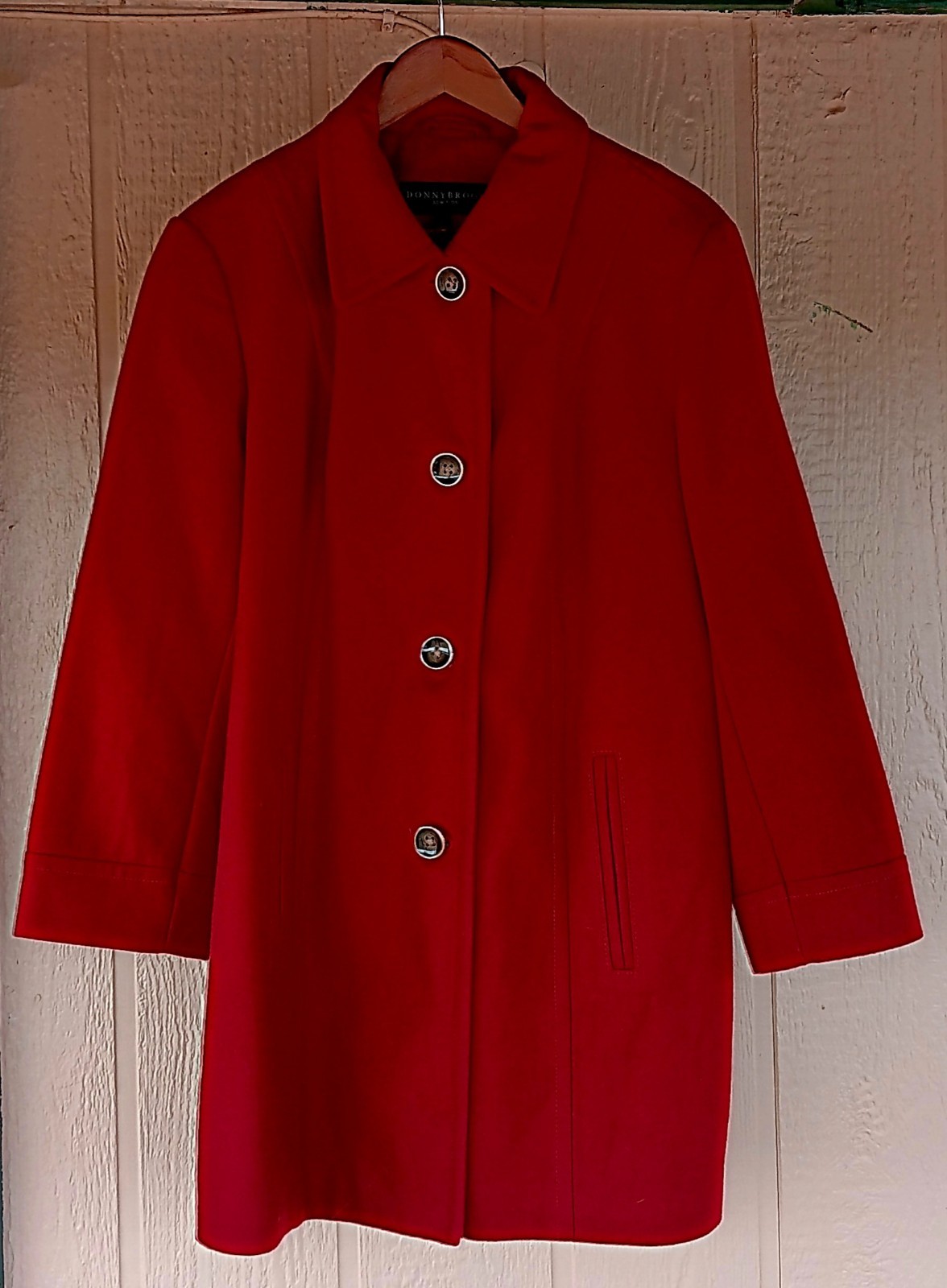 Vintage 90’s DonnyBrook Donny Brook New York Red Wool Coat Woman Sz 2X EUC