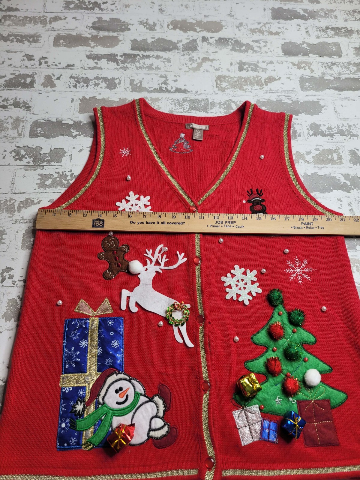 White Stag Women’s Christmas Vest Holiday Vintage 90’s XL 16-18