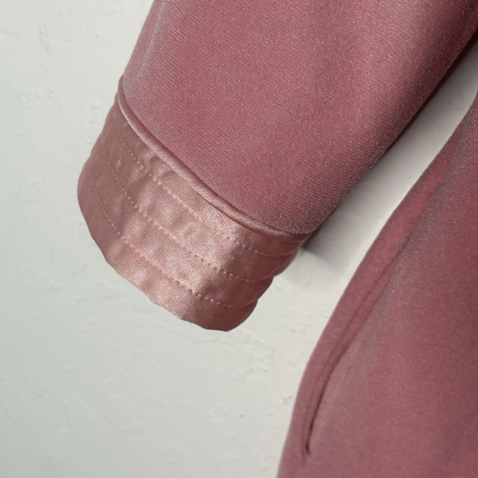 Vtg Vanity Fair Sz S Dacron Polyester Robe Pink Zipper Lounger Pocket Grannycore
