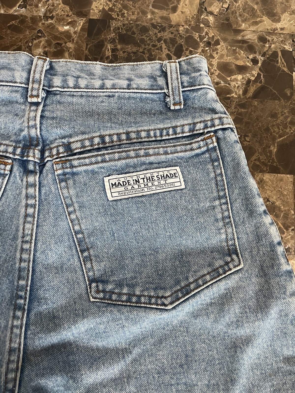 Vintage Made in the Shade Blue Denim Shorts Size 5 USA