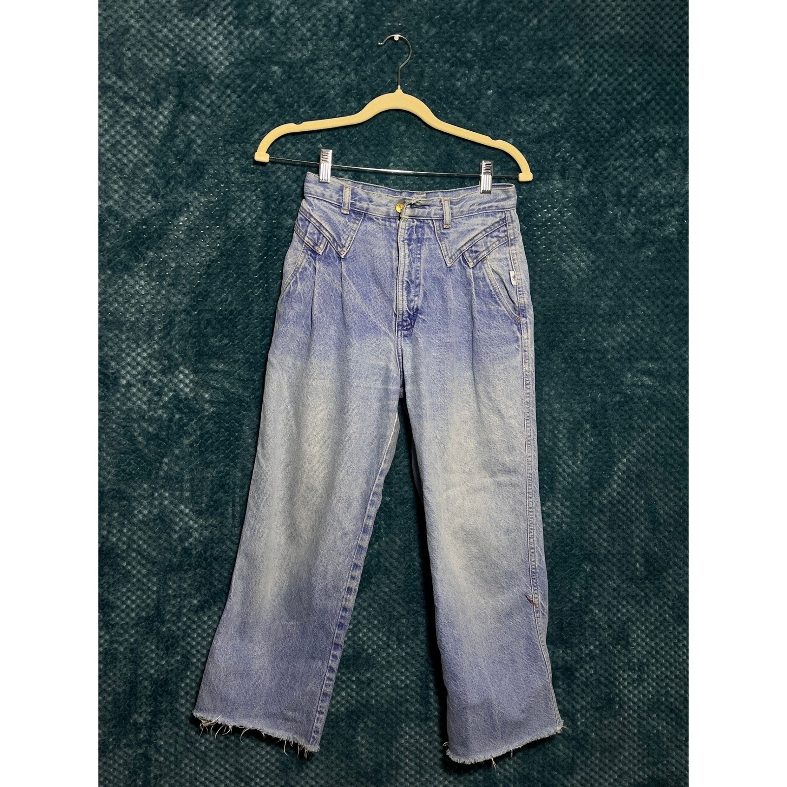 Vintage Rocky Mountain Clothing Co High Waist Western Pleated Jeans Light Wash