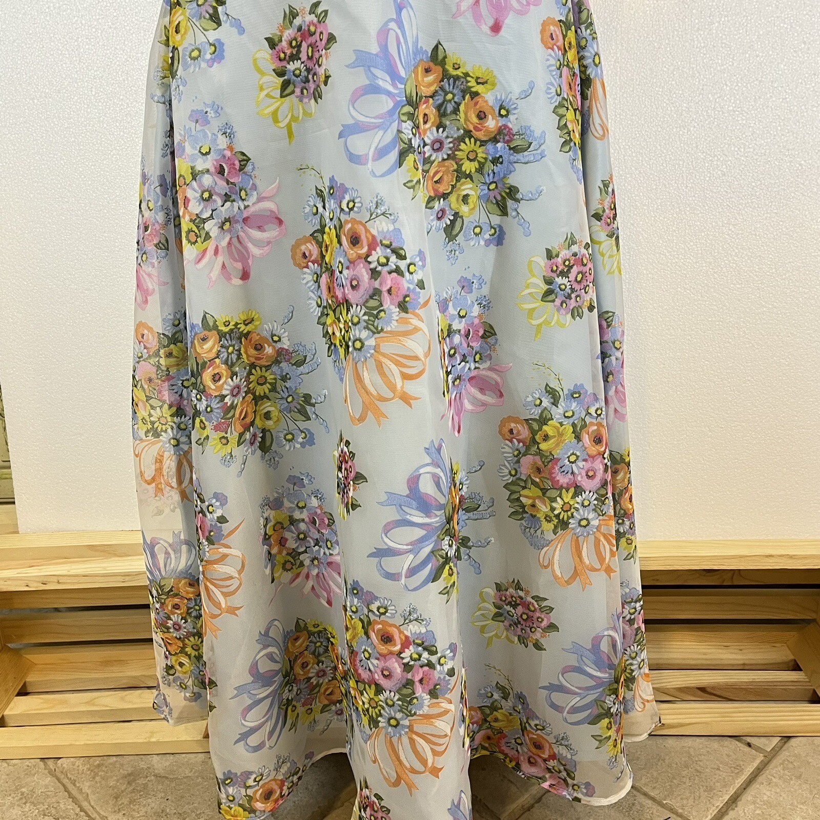 ABC ANGELAIR BY MONIKA Floral Vtg Dress Small Medium Pre 1963 See Measurements