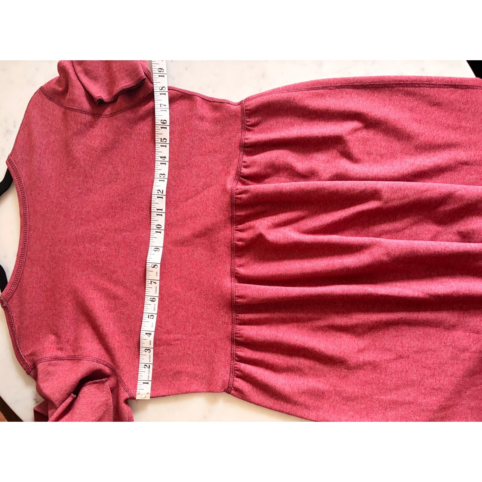 Vermont Country Store Comfort Knit Reversible Dress Burgundy Green Sz XS