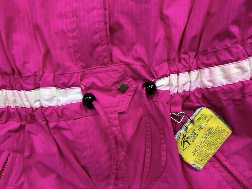 Awesome! VINTAGE Obermeyer Ski Jacket Pink Colorblock 80s Retro Size 10 L/XL