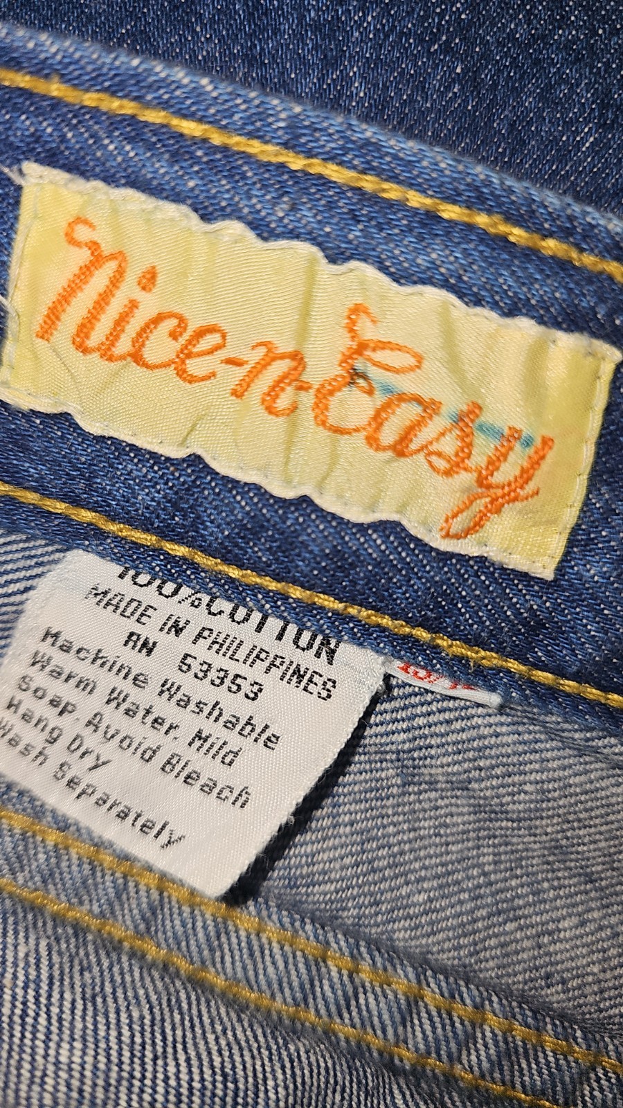 Vintage 1970s Nice-n-Easy 70s Jeans Vintage Denim Juniors 15/16 High Waist