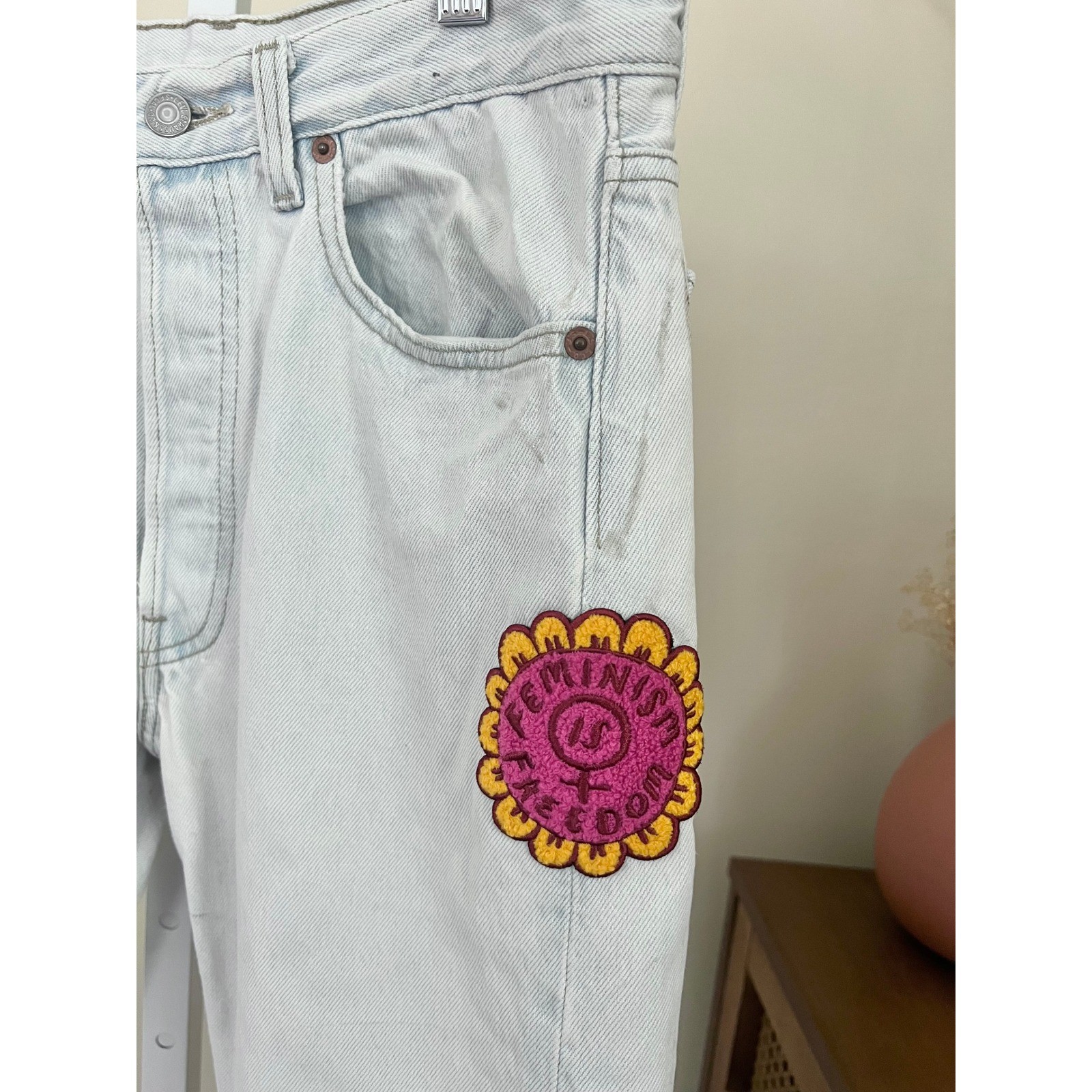 Upcycled Vintage 1995 Levi Patch Jeans