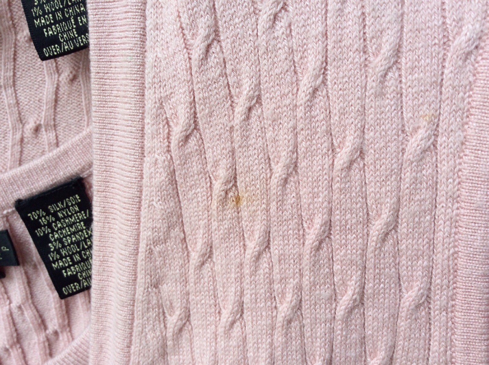 VTG 90s Dana Buchman Pink SILK/ CASHMERE Twin Sweater Set Sz P Petite Y2K
