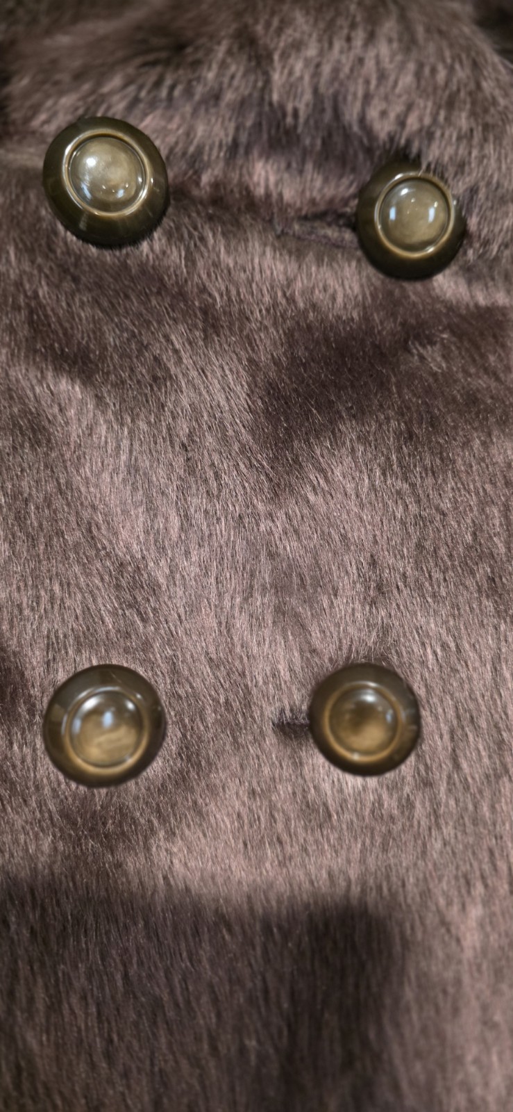 Vintage McKelvey’s Youngstown Ohio Real Fur Coat Brown Double Breasted 37” ILGWU