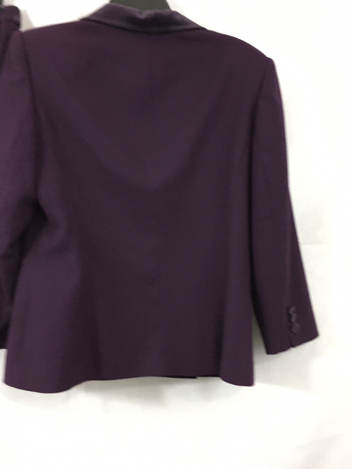Vintage EMILY 100%Wool StretchWaist Pencil Skirt Jacket Velvet Collar Woman’s 12