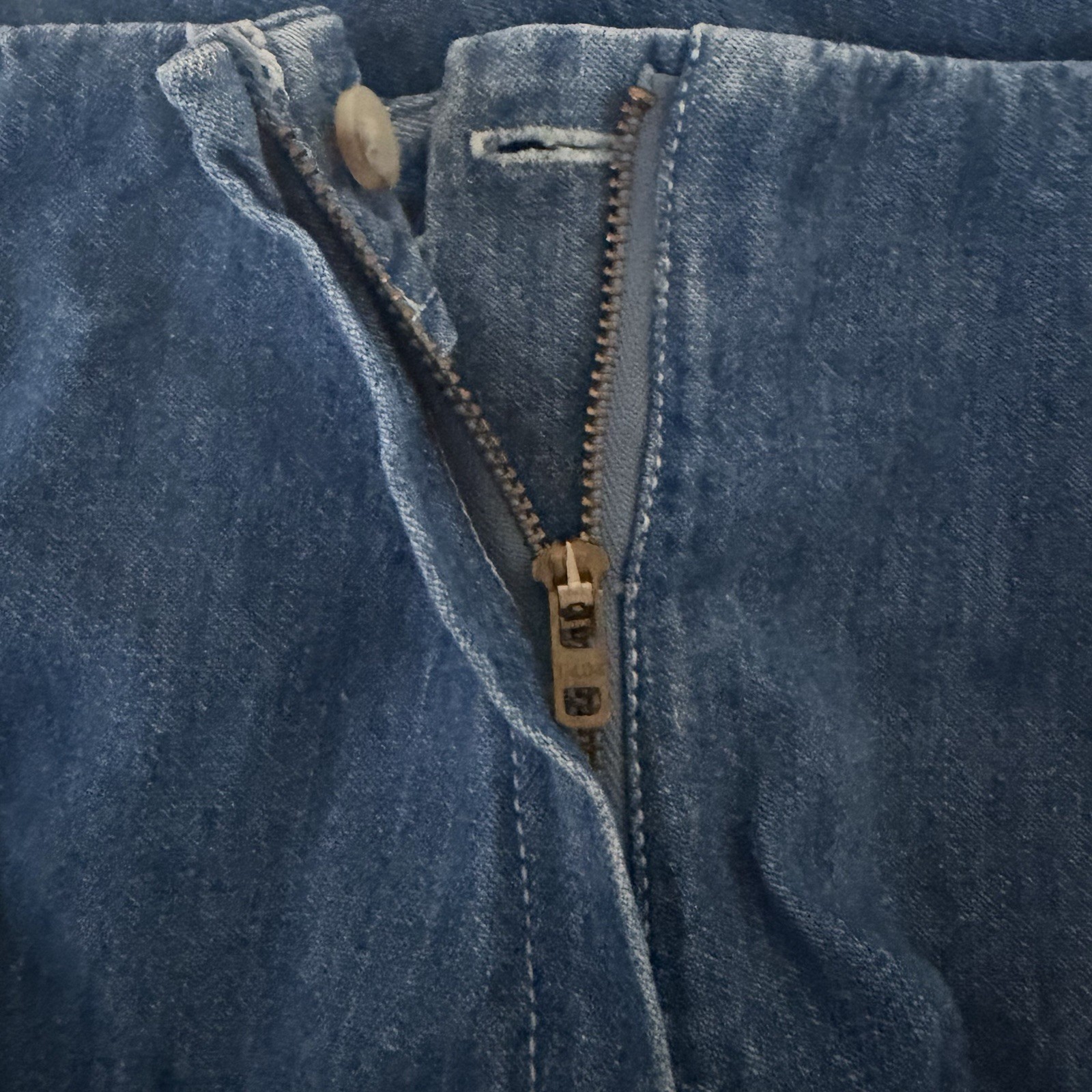 Vintage Ralph Lauren Country Side Zip Denim Skirt S