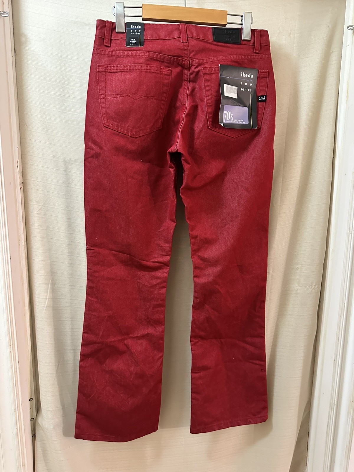 NWT Ikeda 700 Series Y2K 2003–2007 Red Flare Jeans Low Rise Women’s 29