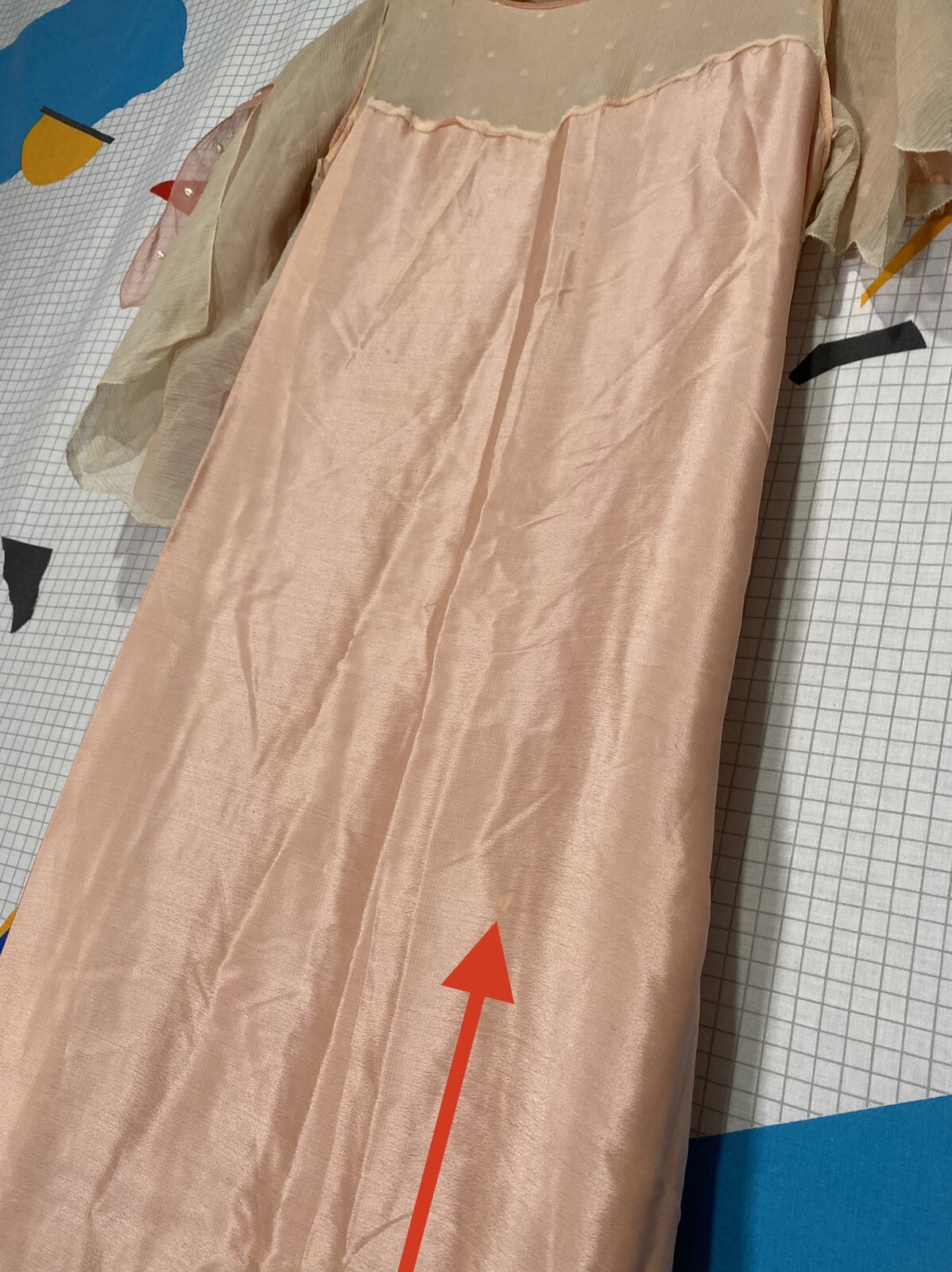 Vintage 20s Silk Flapper Dress Art Deco Drop Waist Asymmetrical Polka Dot Crepe
