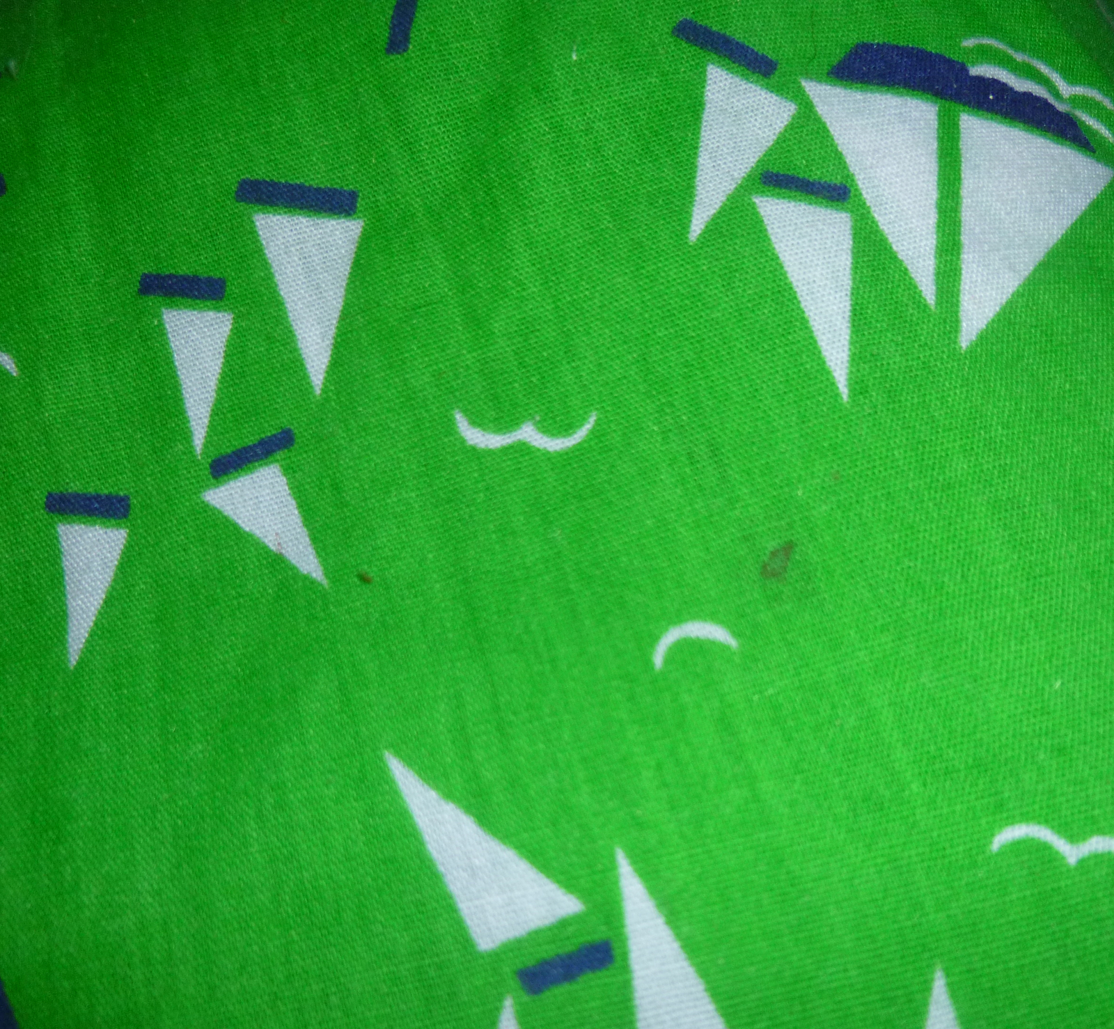Green white sail boat print cotton MAGIC SPORTSWEAR INC. vintage skirt XS