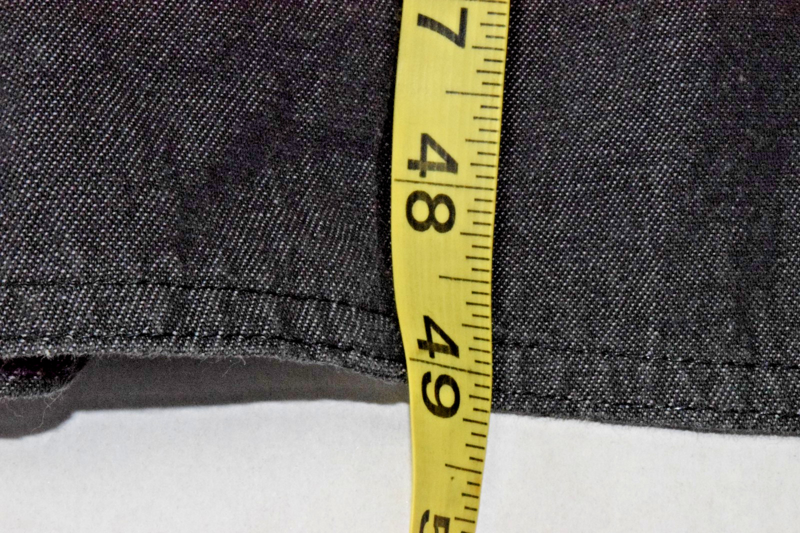 Vintage Jean Shirt Dress Choon California Sz S 80s Charcoal Denim Button Down