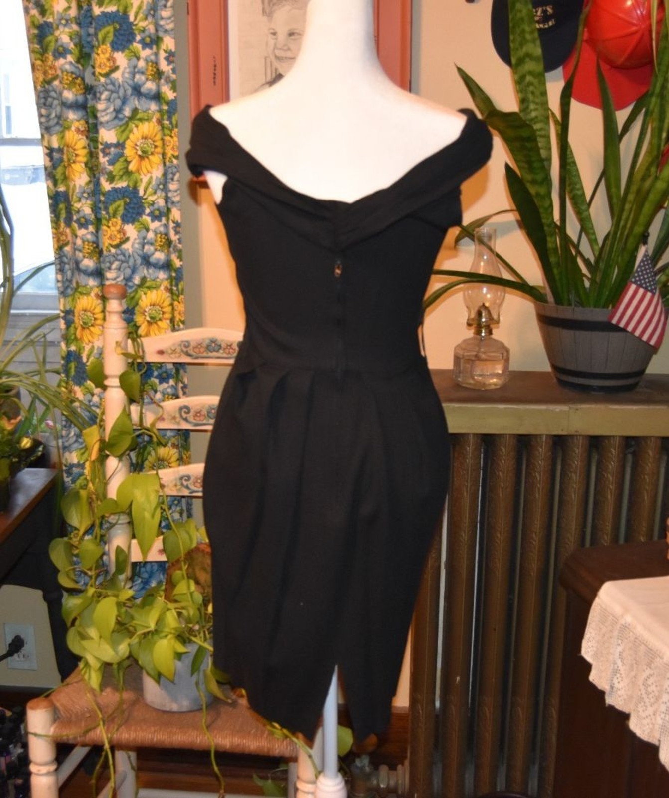 Vintage 1960s Wiggle Dress with 1980s Sheer Bronze Overlay A-Line Dress XS