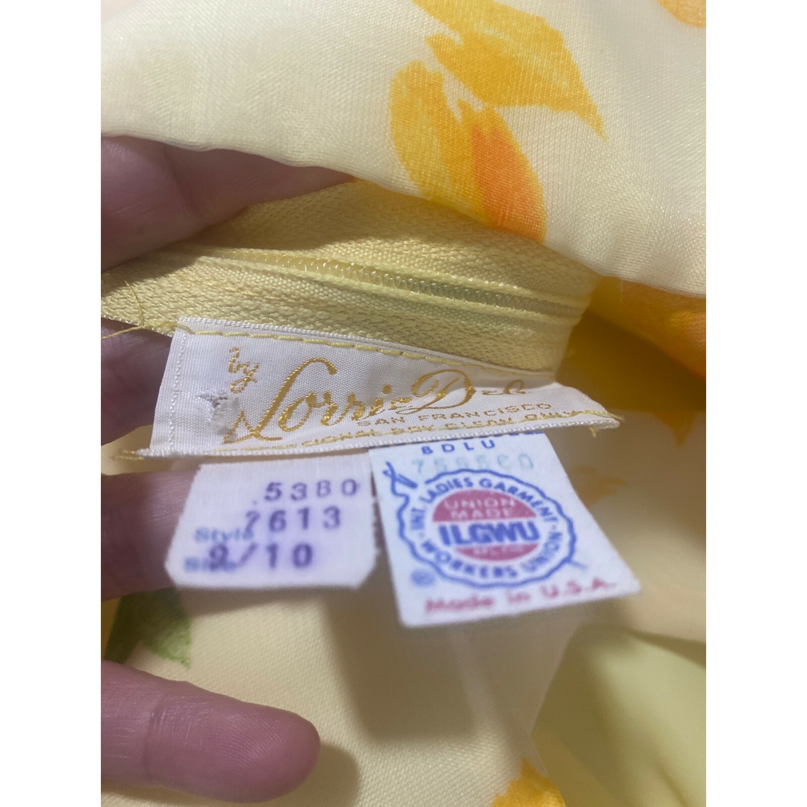 Lorrie Deb San Francisco Vintage Yellow Floral Tulle Sleeveless Dress 9/10