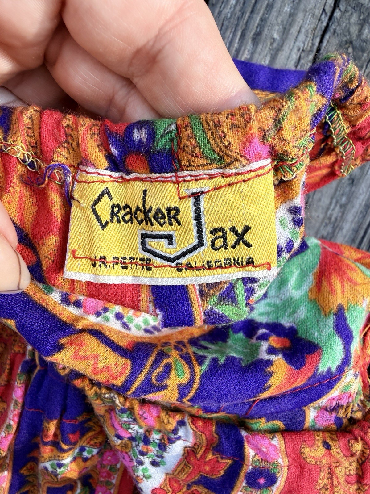 Vintage 1970s Cracker Jax Floral Paisley Boho Maxi Dress