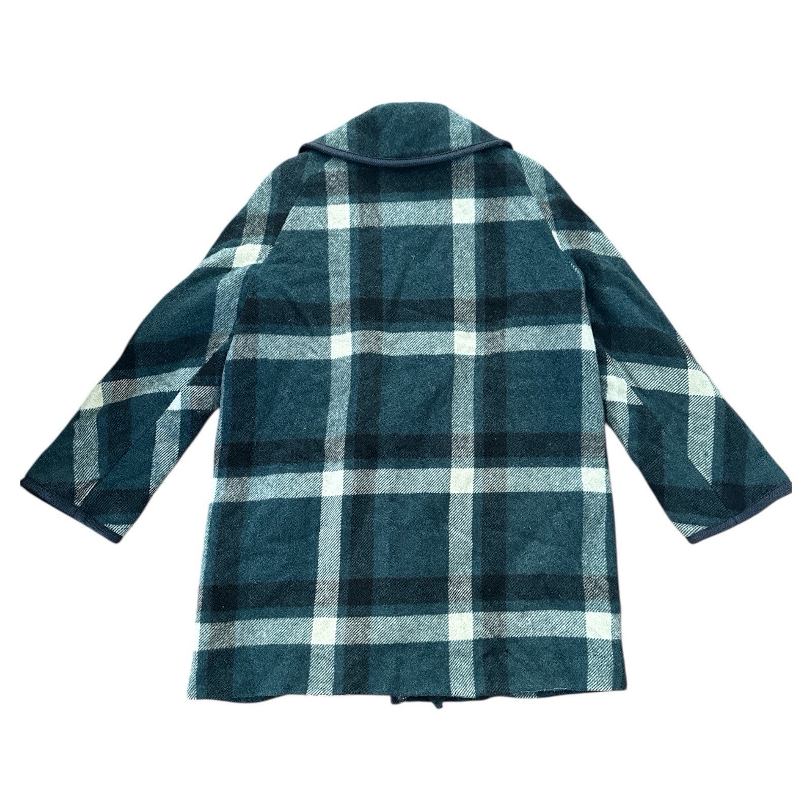 Vintage 60’s Betty Rose Wool Plaid Green White Callard Jacket/Coat Women’s M/L?