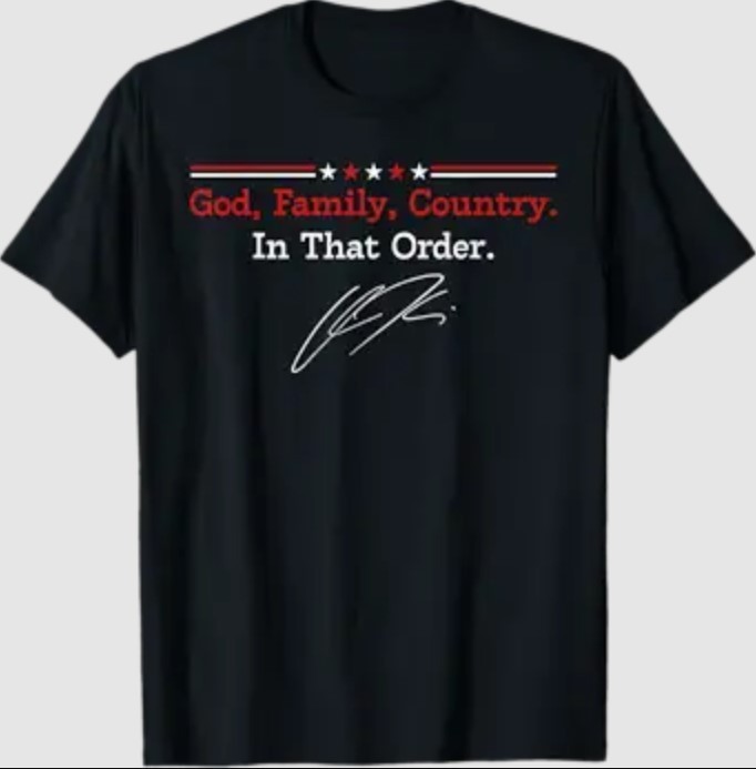 God Family Country in That Order for Supporters Men Women T-Shirt