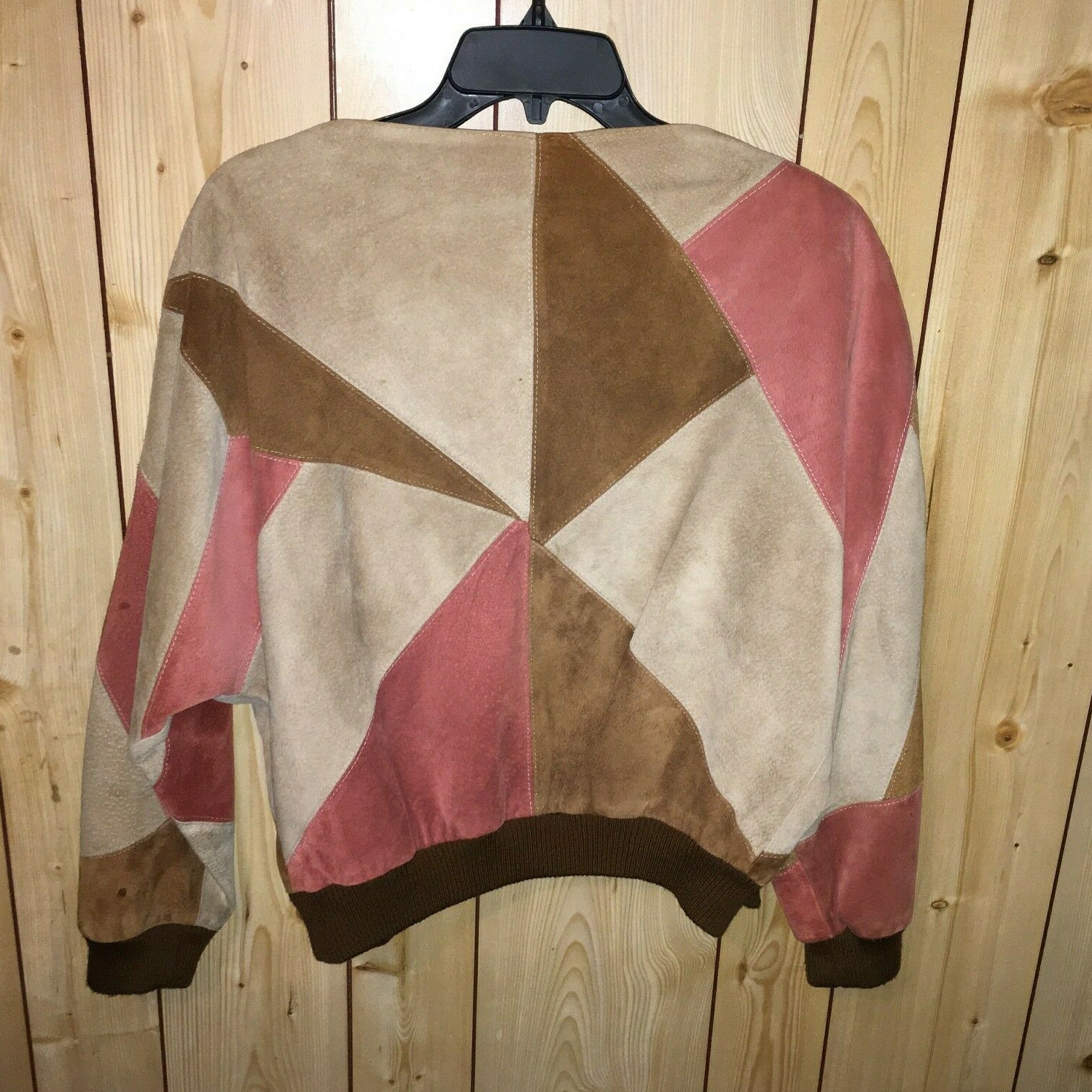 Vintage Montgomery Ward The Tannery Suede Leather Corduroy Jacket Size 13/14
