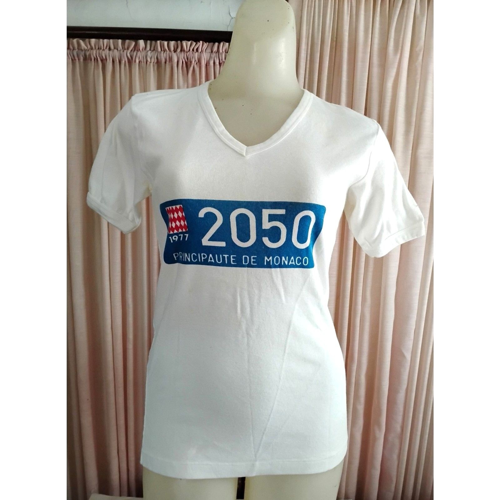 Vintage 1970s Women’s Monaco License Plate Graphic Tee