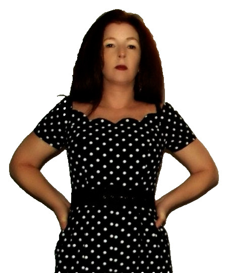 XS S Vtg 80s Ashlee Polka Dot Scalloped Off Shoulder Jumpsuit Romper Pantsuit Ca