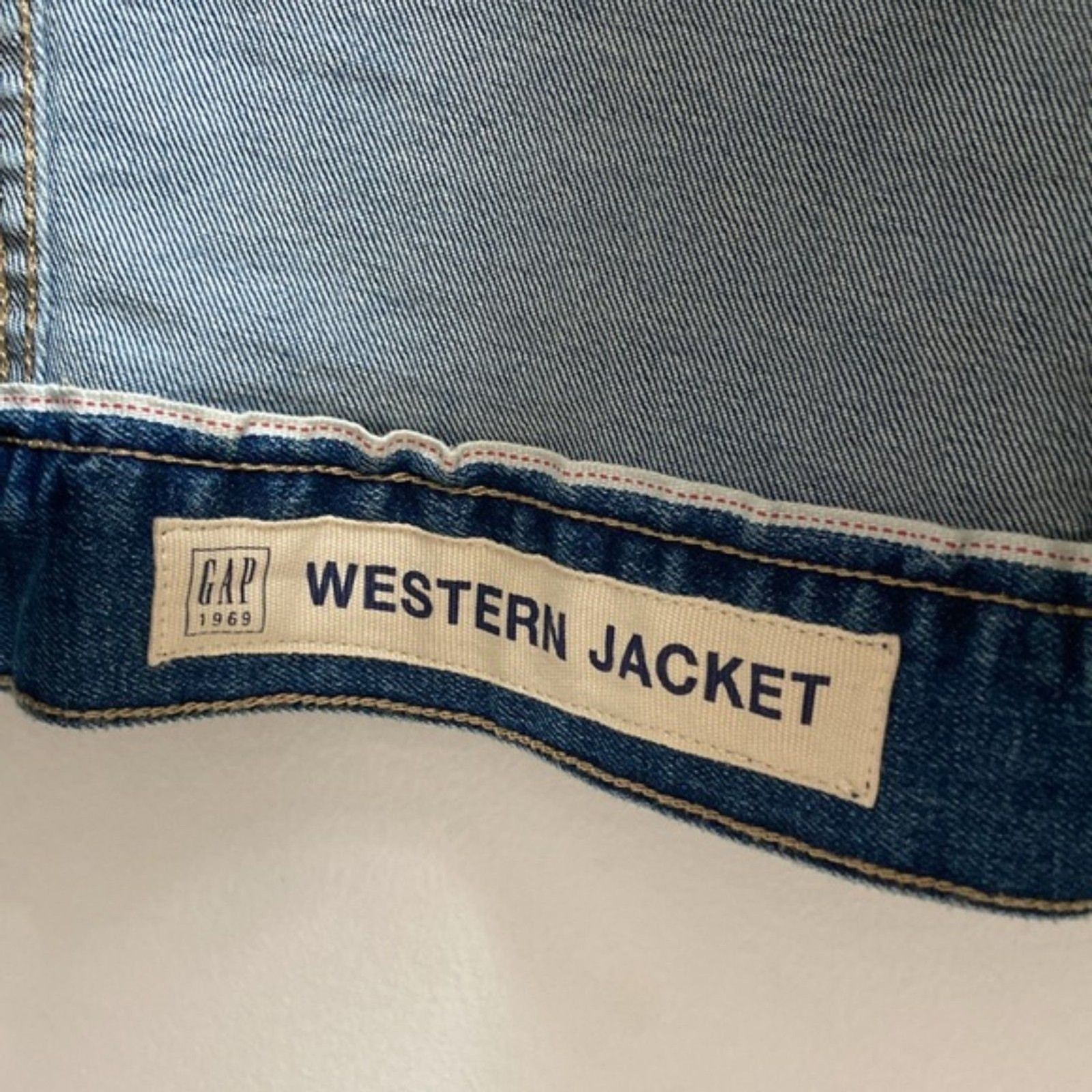 Gap 1969 Womens Denim Jacket S Small Japanese Selvedge Western Blue Jean USA