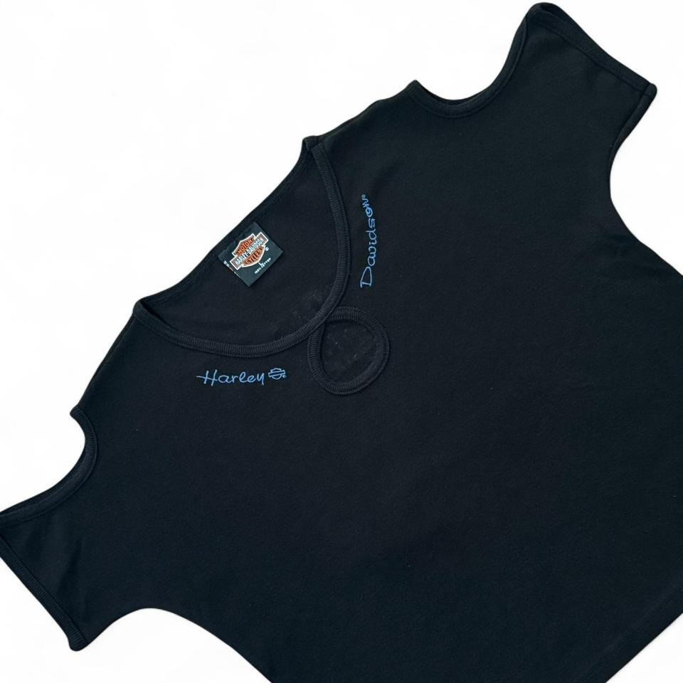 Vintage 90s Harley Davidson Daytona Florida Embroidered Cold Shoulder Top