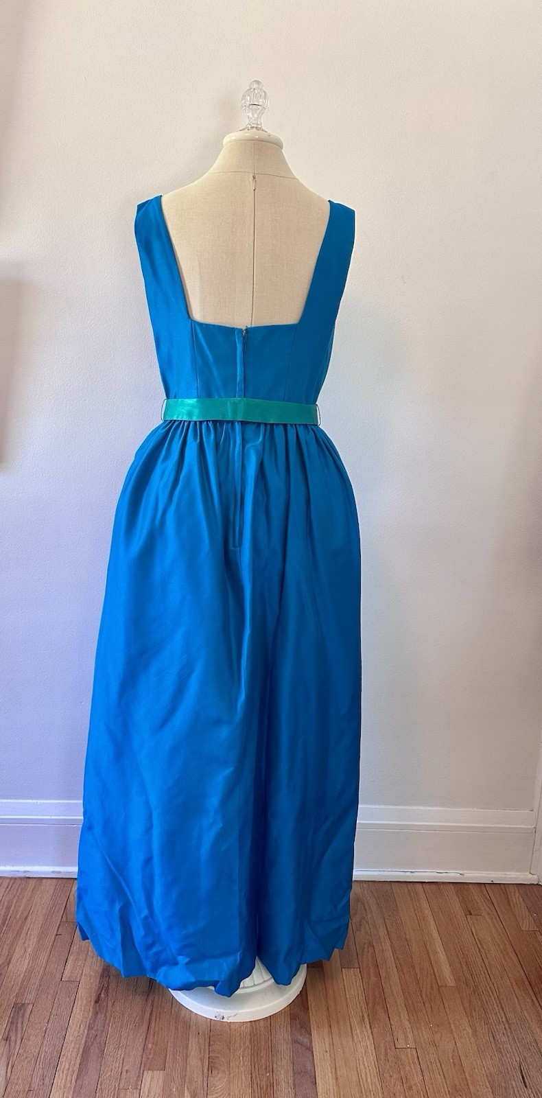 Emma Domb Vintage 1950s Party Prom Dress Floor Length Electric Blue Size 15
