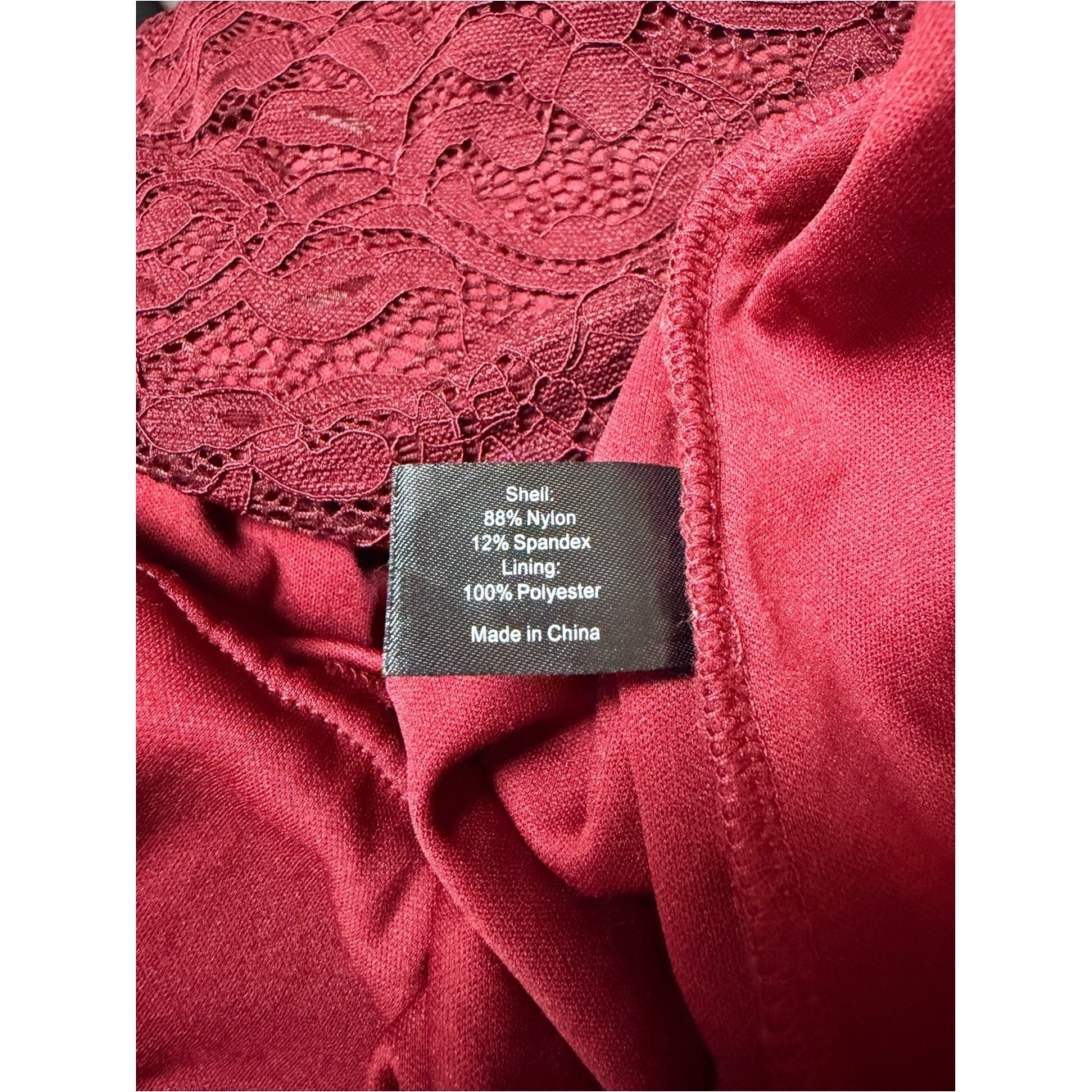 Lane Bryant Burgundy Lace Babydoll Cami Tank 26/28 Plus Romantic Date Night