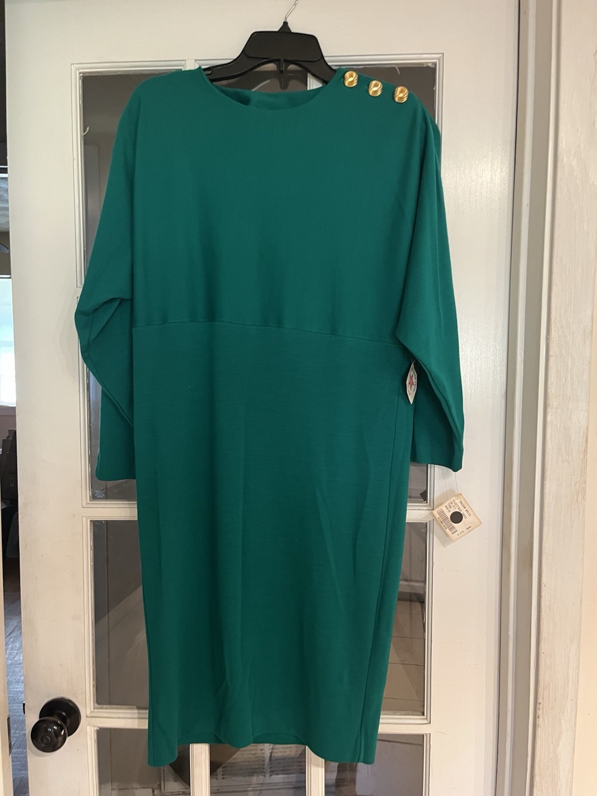 Collectibles Seattle Vintage 1980s Emerald Green Dress Size Extra Small XS