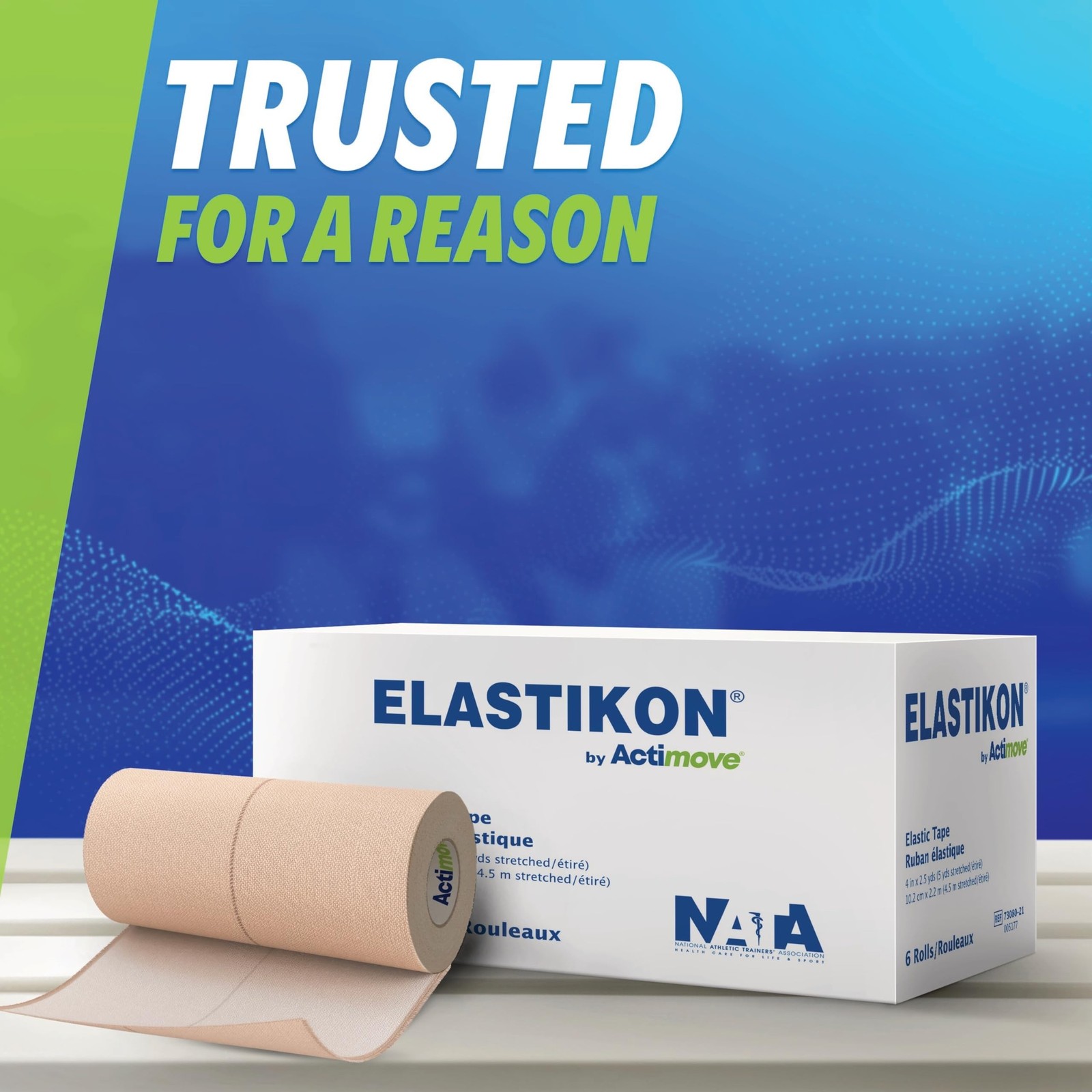 Elastikon by Actimove Cotton Elastic Tape 4 in x 2.5 yd 6 Rolls 73080-21