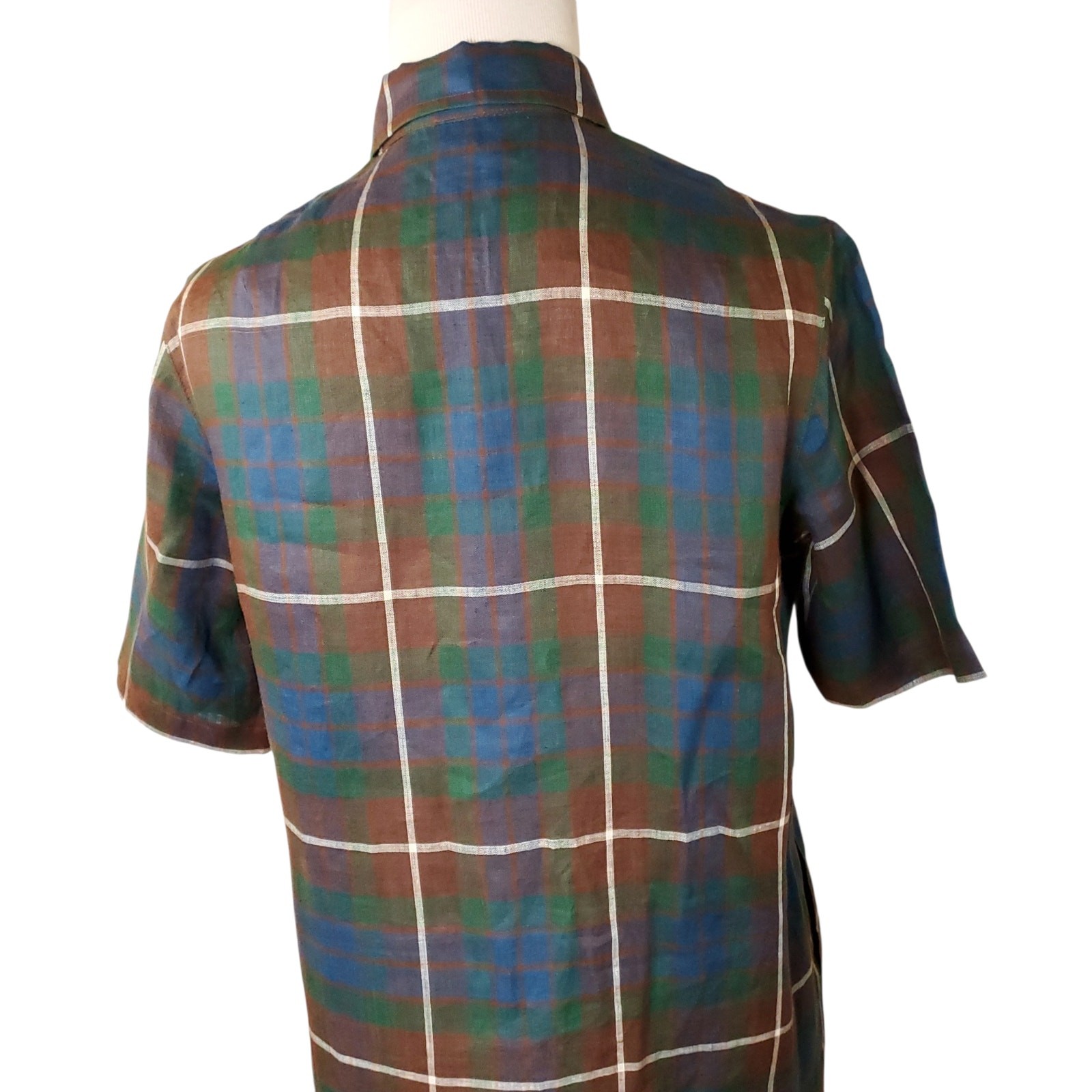 Vintage Scotch House Tartan Plaid Shirt Dress Old Money Preppy Academia Retro M