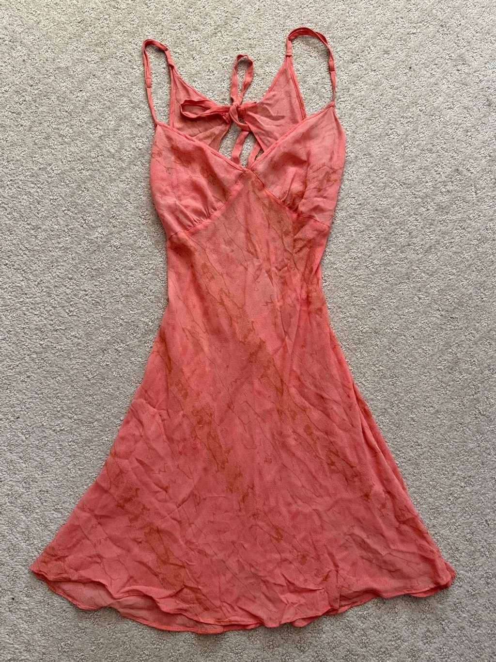 Vintage Victoria’s Secret Silk Nightgown Coral Pink Slip Dress Y2K Size:XS
