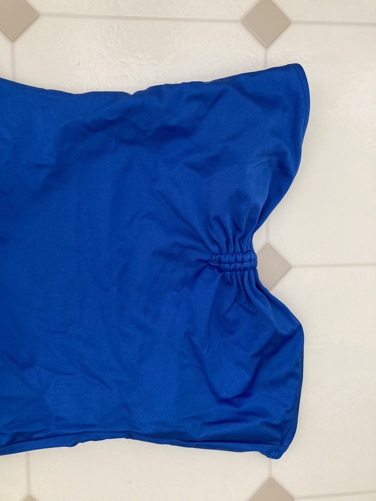 Royal Blue Strapless Stretch Swimsuit Bathing Suit Gottex Size 12
