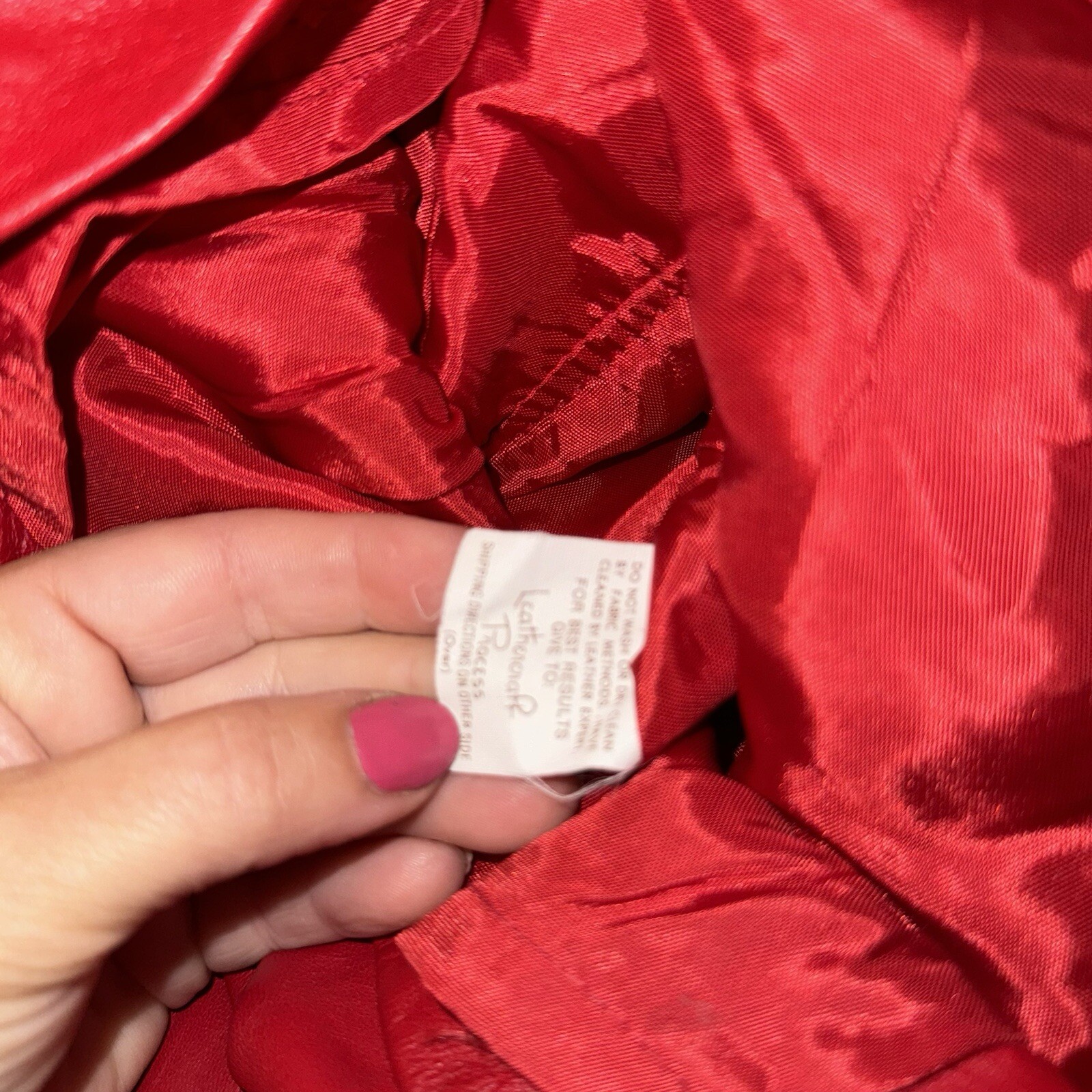 Vintage 1980s Red Leather Dress Vakko USA Sz S