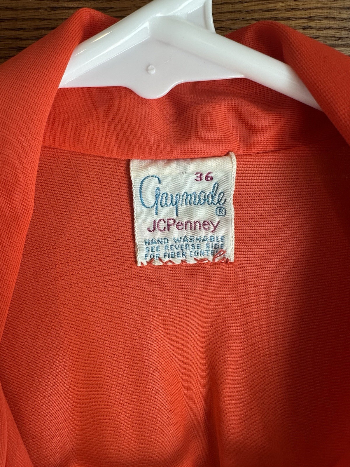 Vintage Pjs Gaymode Orange Pajamas JC Penney Women’s 36 Small 2 Pc Set