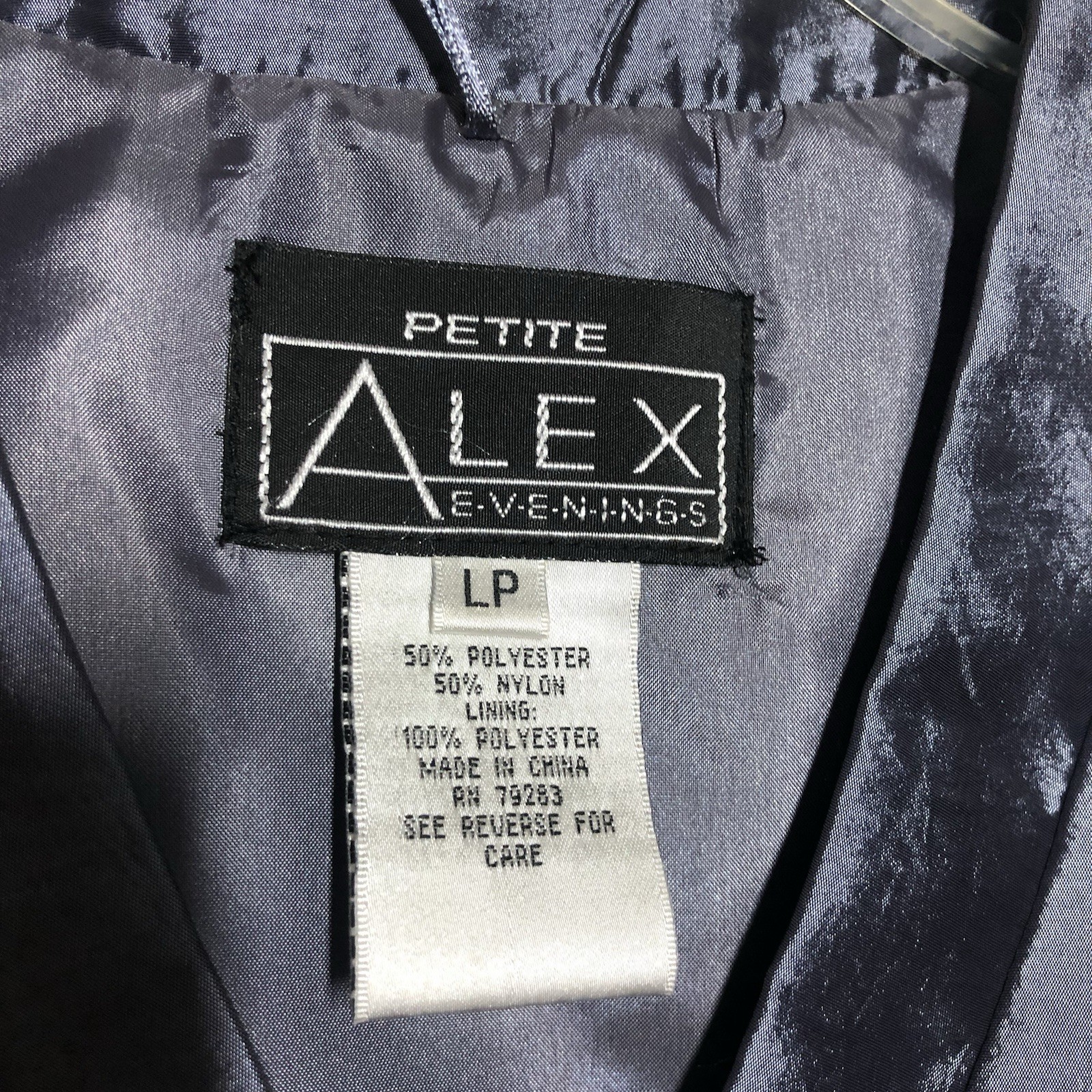 Vintage Alex Evenings Purple Blazer Dress Jacket LP Old Money Glam Wedding Party