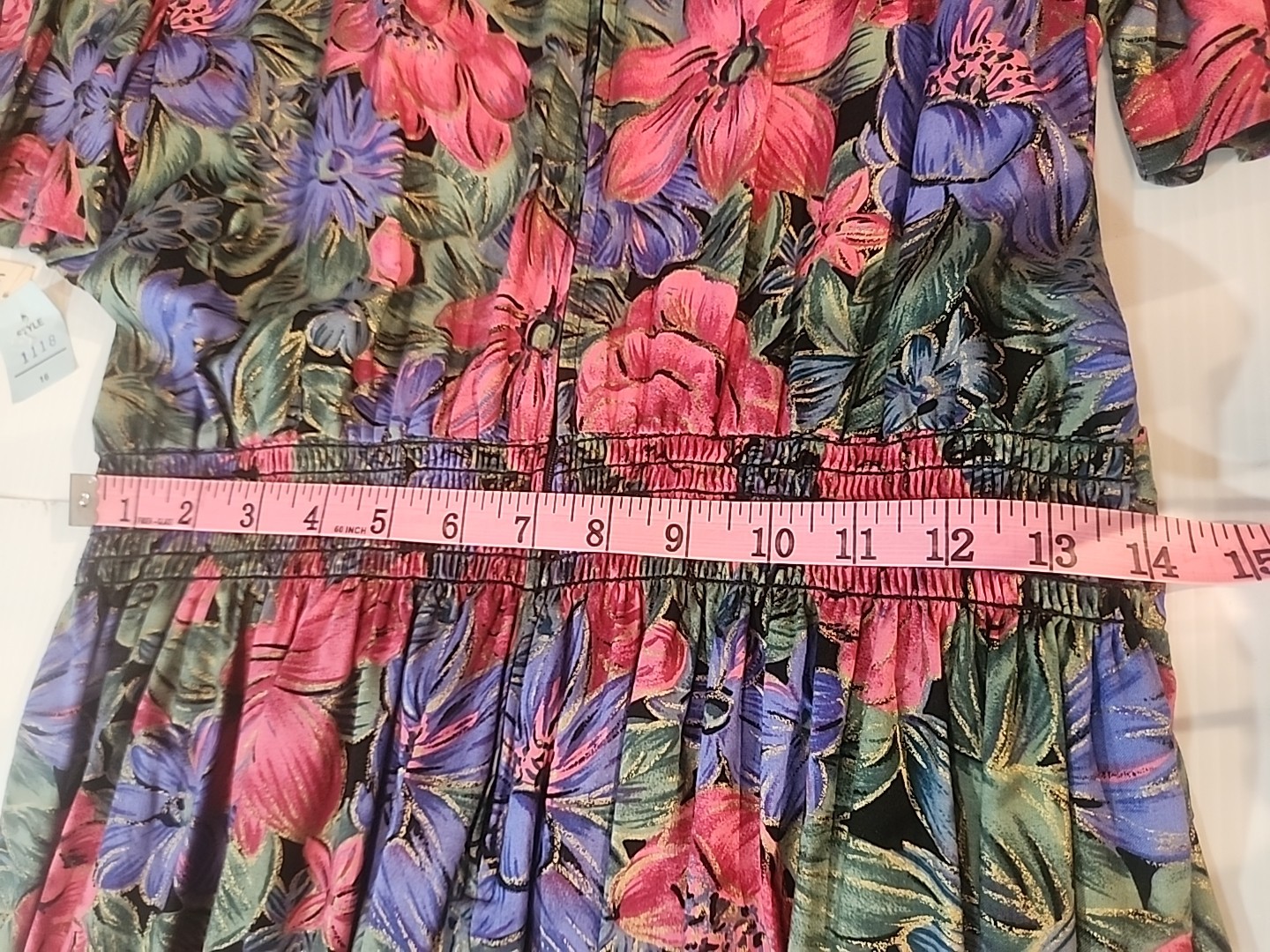 Vintage Miss Dorby Pink Purple Floral Maxi Dress Size 16 NWT